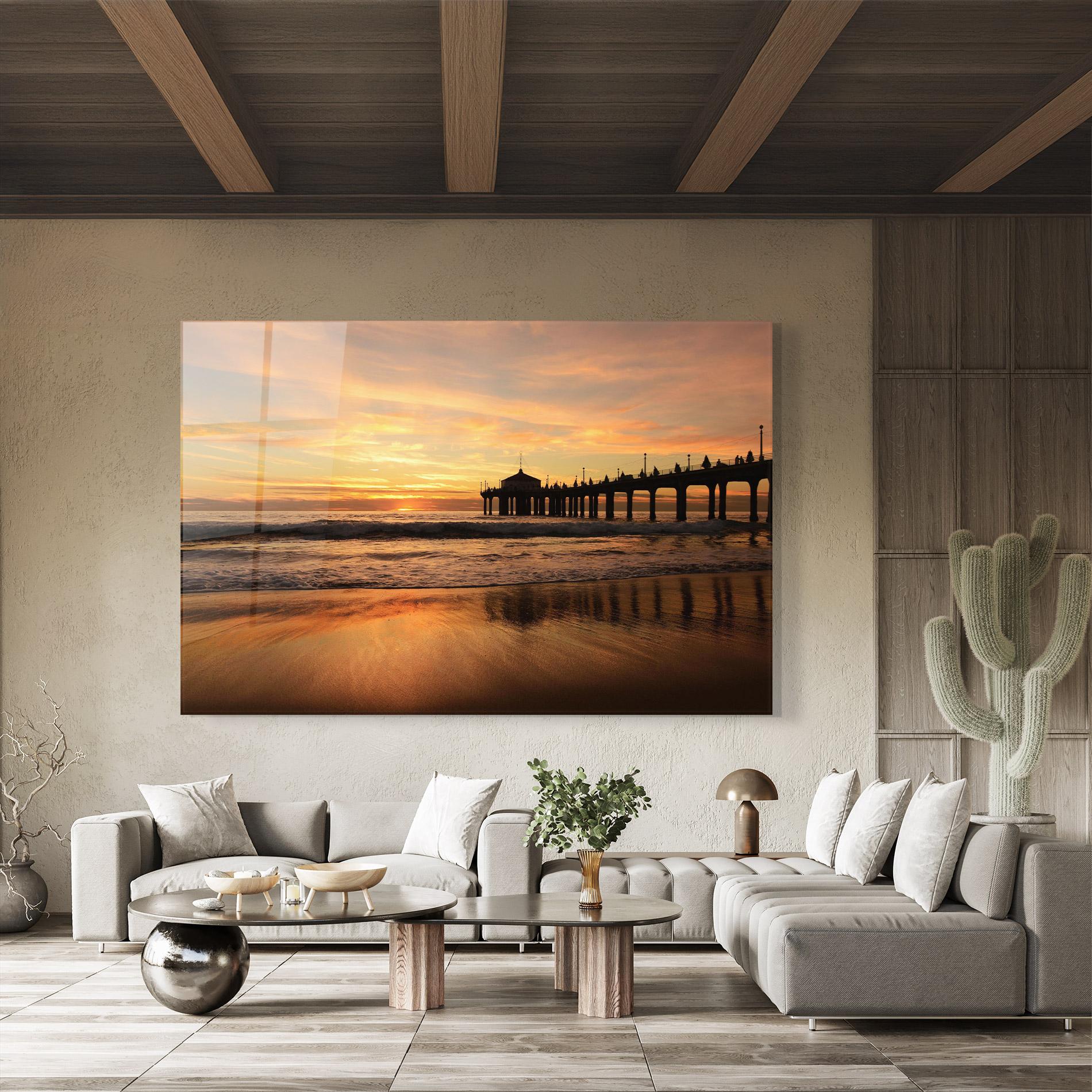Obraz na Szkle Beach Sunset View mockup 8