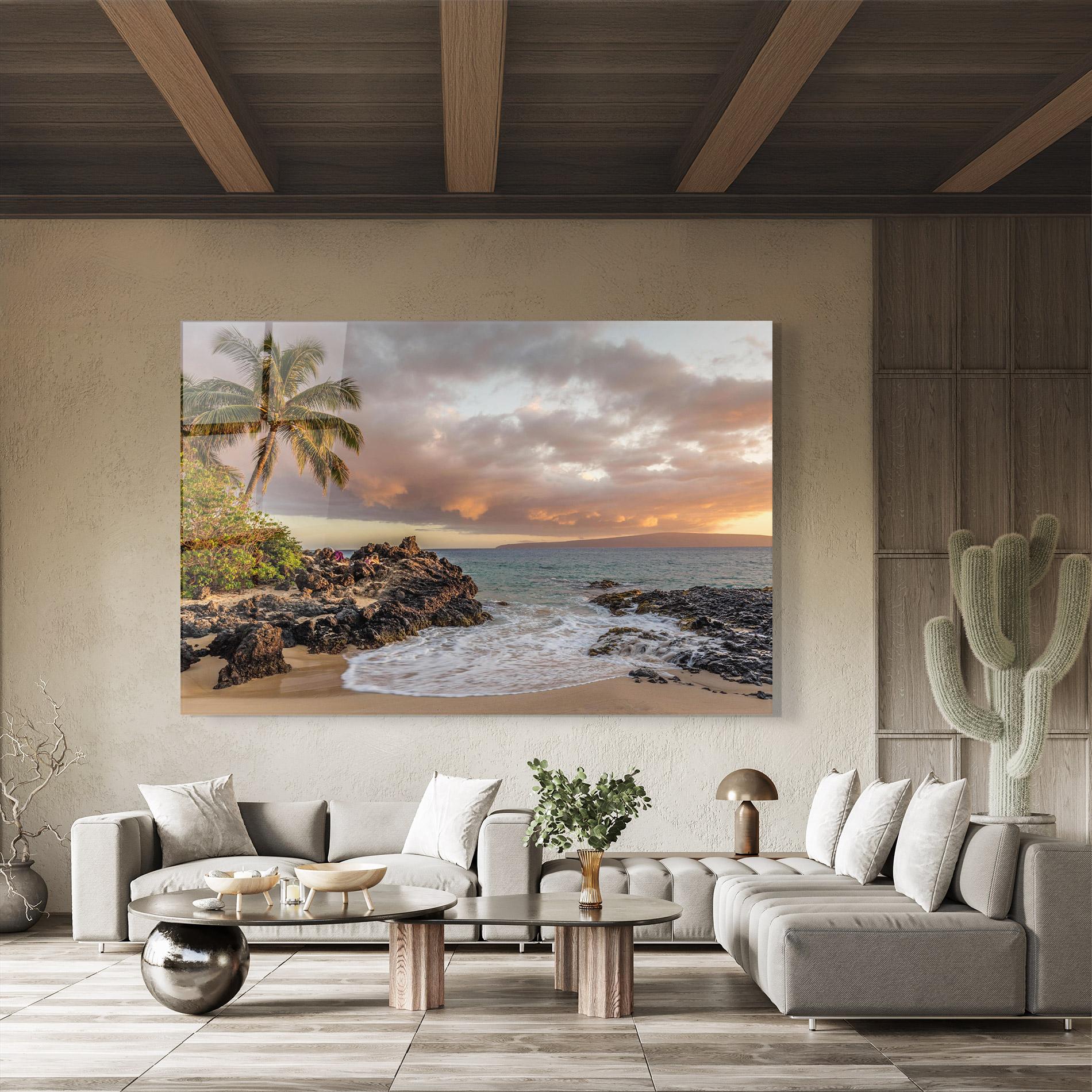 Obraz na Szkle Beautiful Beach Landscape mockup 8