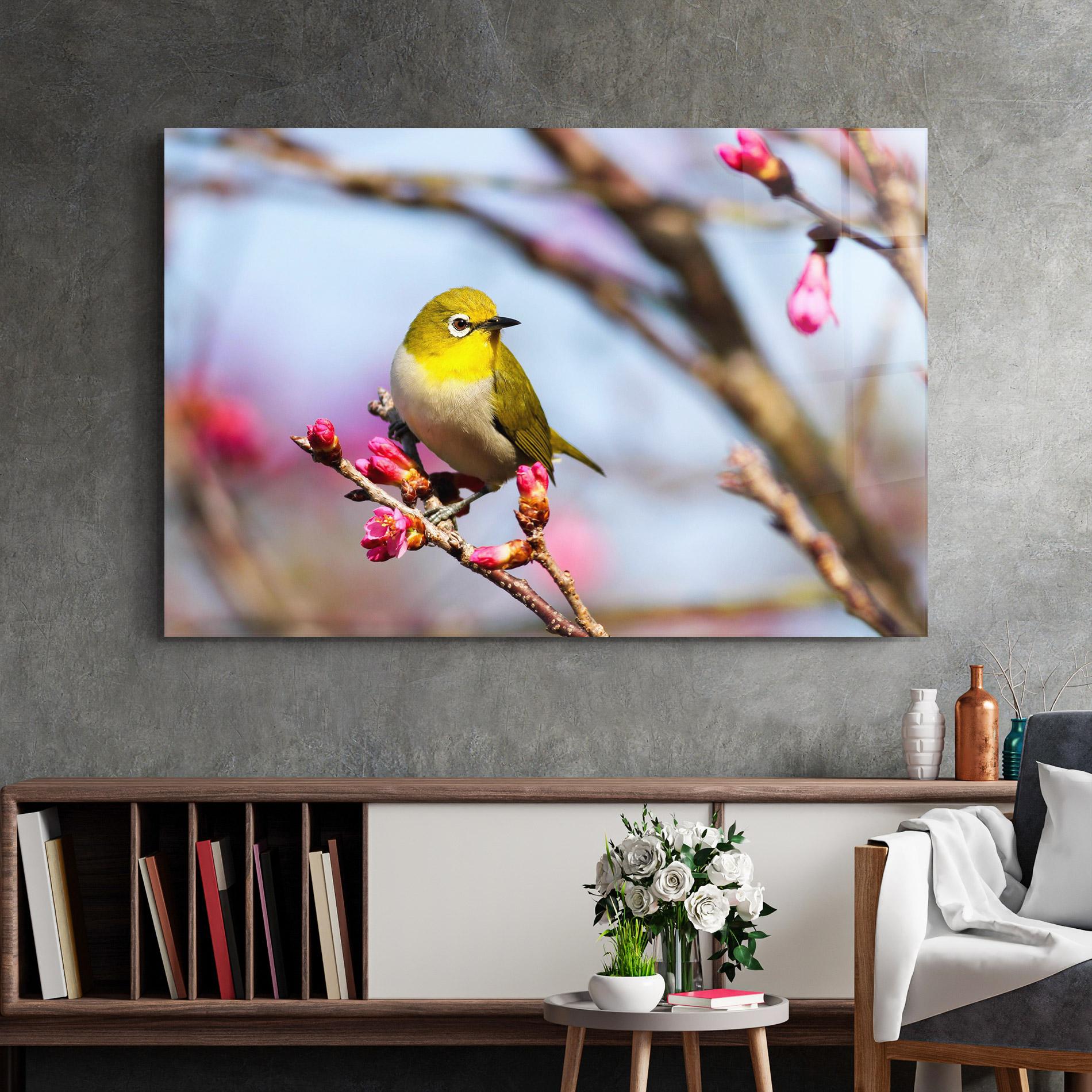 Obraz na Szkle Cute Pink Flower Buds mockup 2