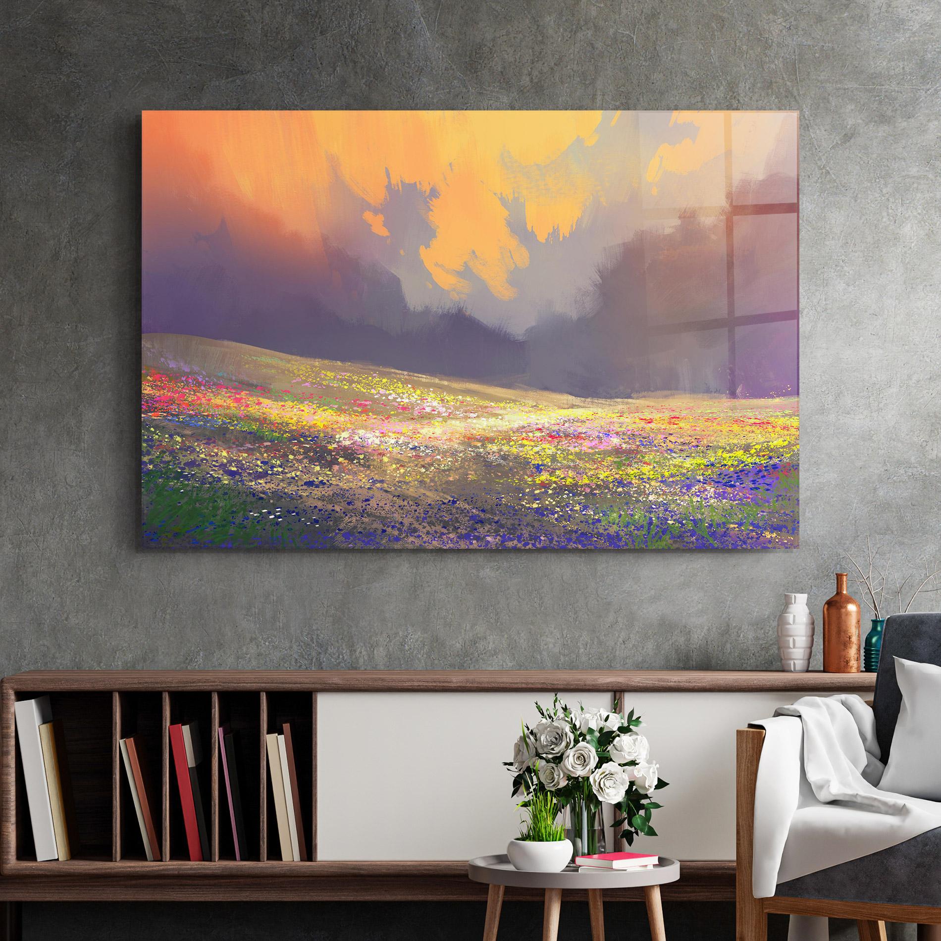 Obraz na Szkle Pretty Spring Field mockup 2