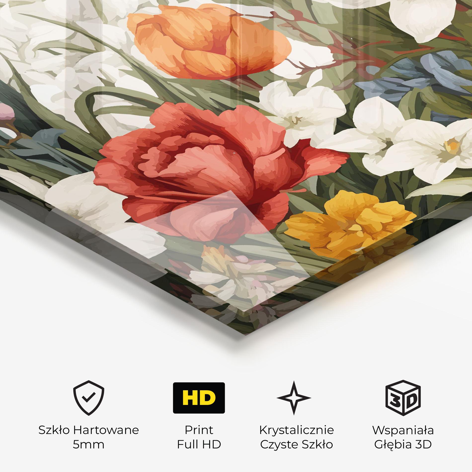 Obraz na Szkle Orange Red Spring mockup 3