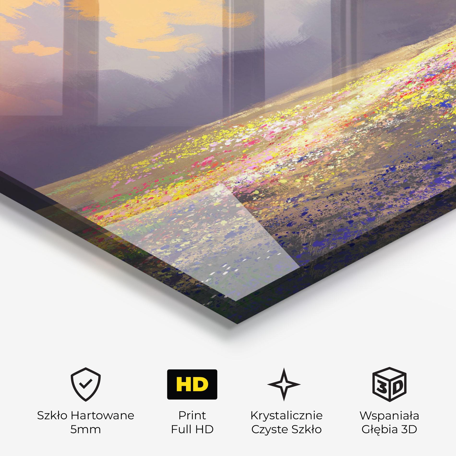 Obraz na Szkle Pretty Spring Field mockup 3