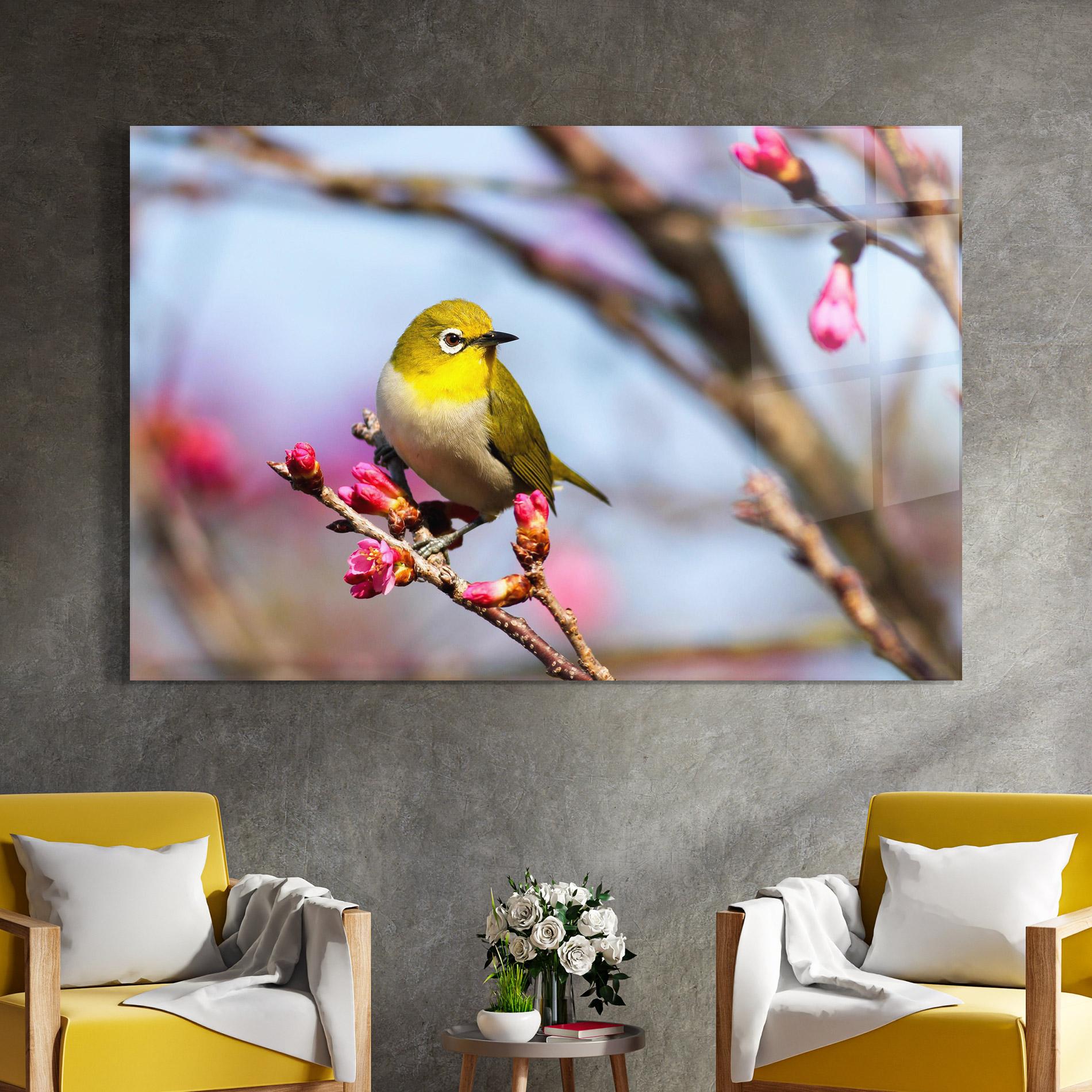 Obraz na Szkle Cute Pink Flower Buds mockup 4