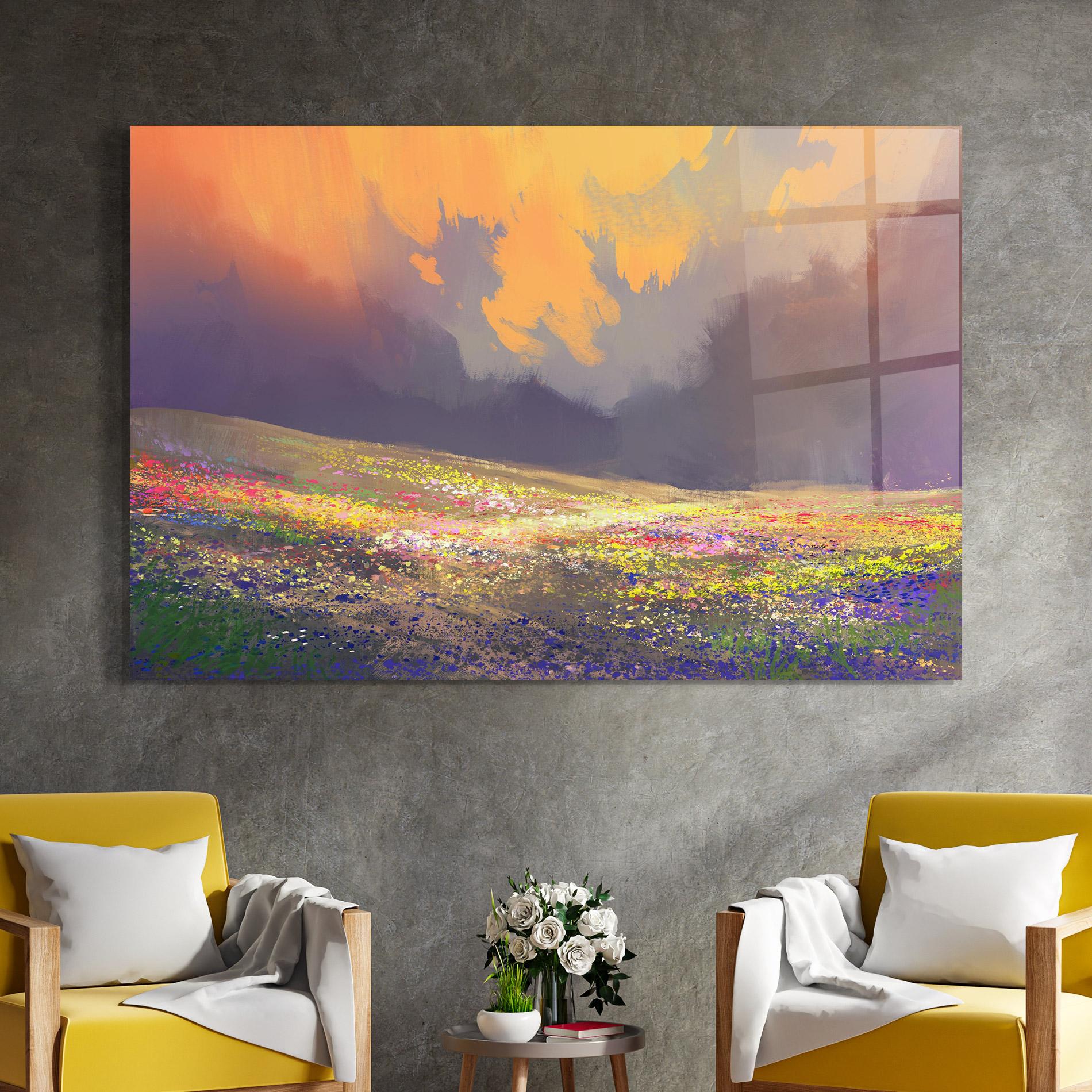 Obraz na Szkle Pretty Spring Field mockup 4