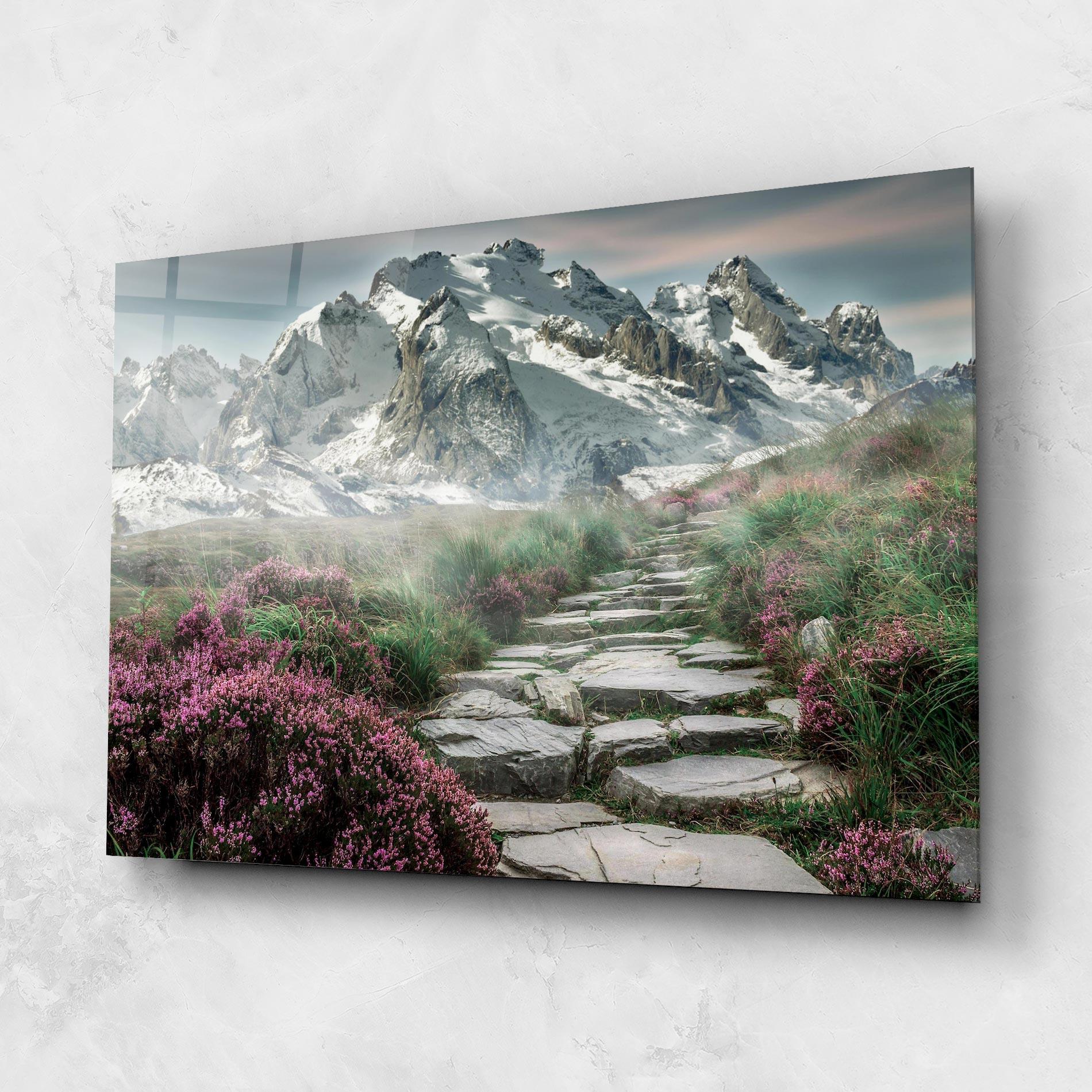 Obraz na Szkle Mountain Spring View mockup 1