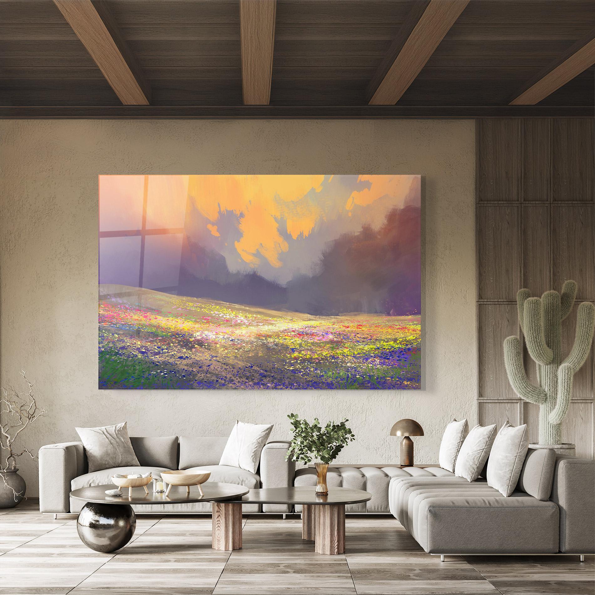 Obraz na Szkle Pretty Spring Field mockup 8