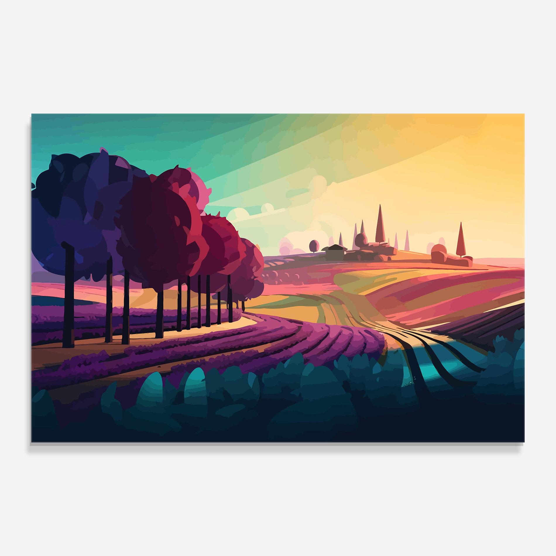 Obraz na Szkle Beautiful Rural View mockup 0