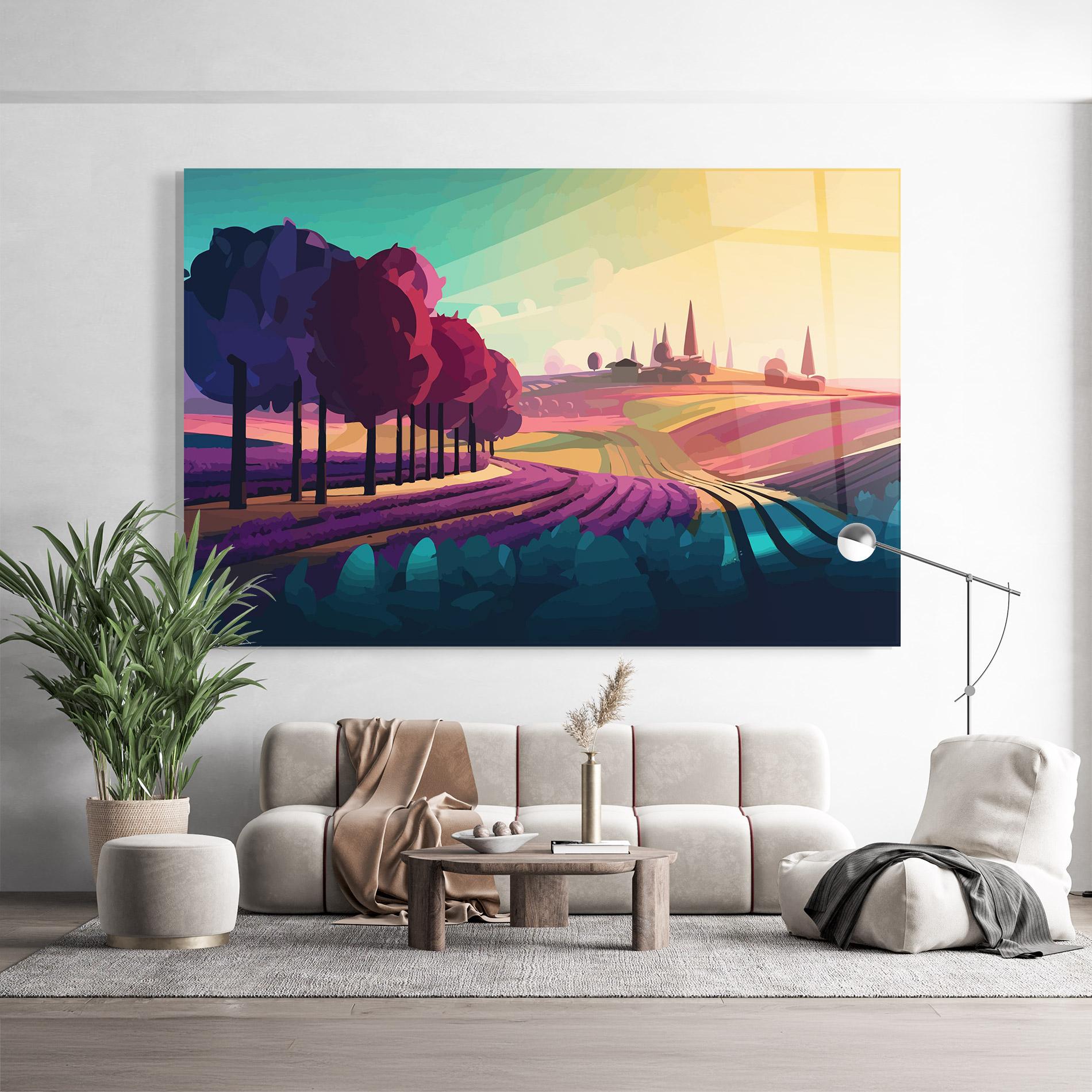 Obraz na Szkle Beautiful Rural View mockup 9