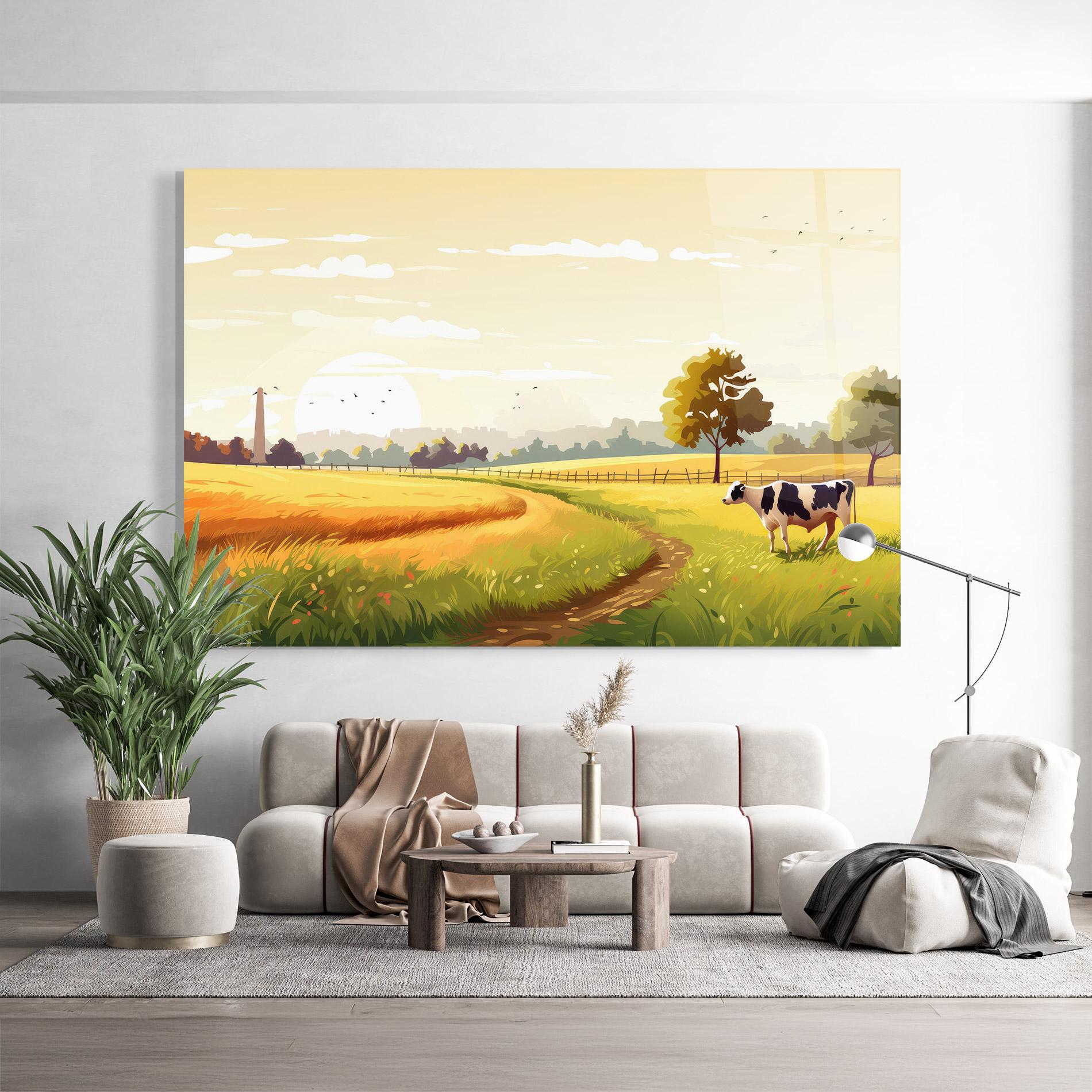 Obraz na Szkle Grazing Farm mockup 9