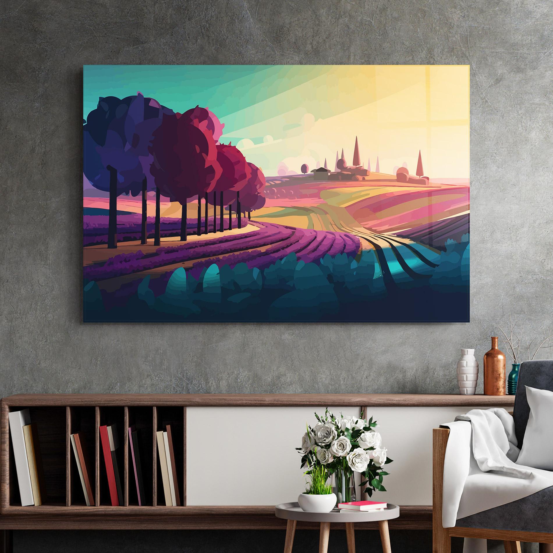 Obraz na Szkle Beautiful Rural View mockup 2