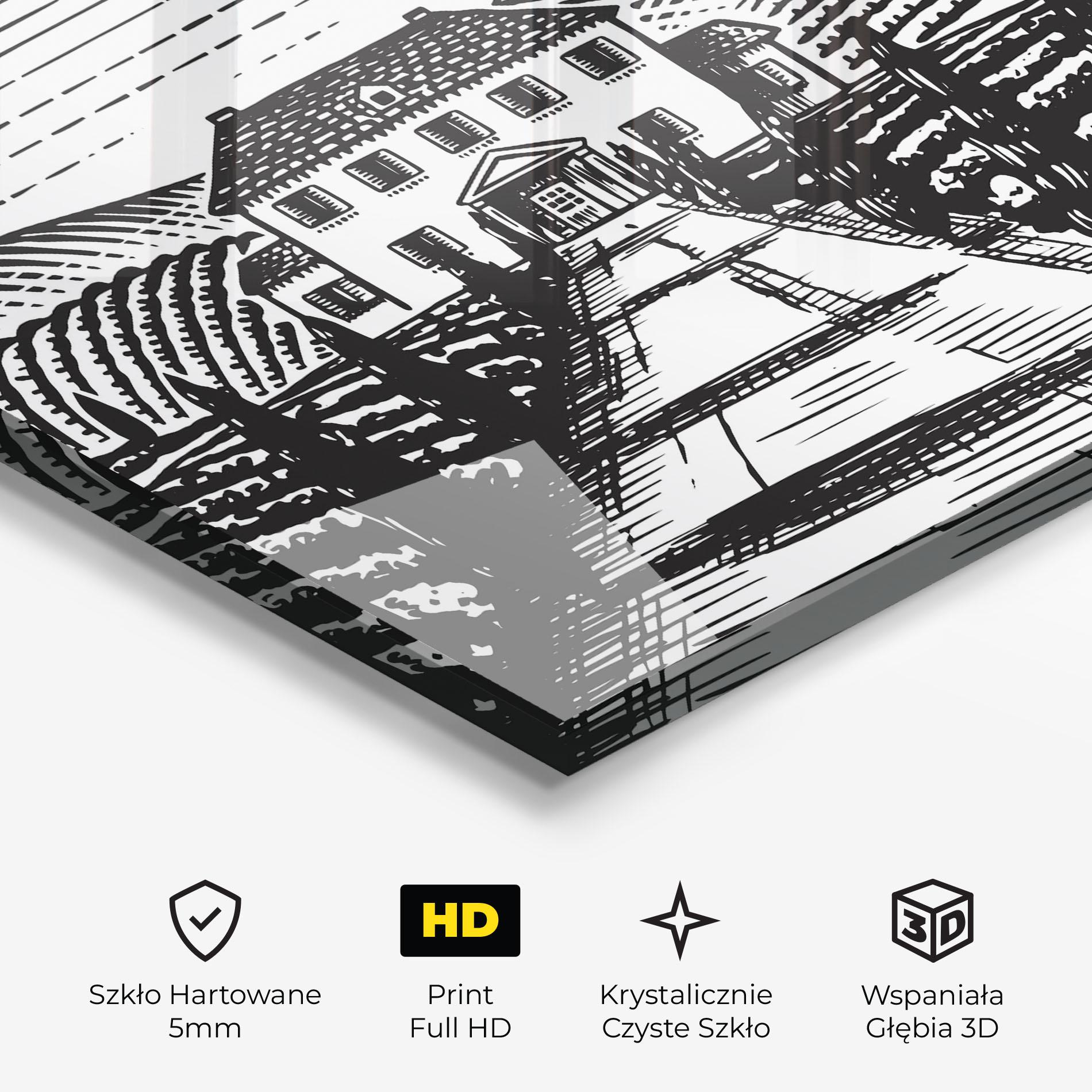 Obraz na Szkle Black Rural School mockup 3