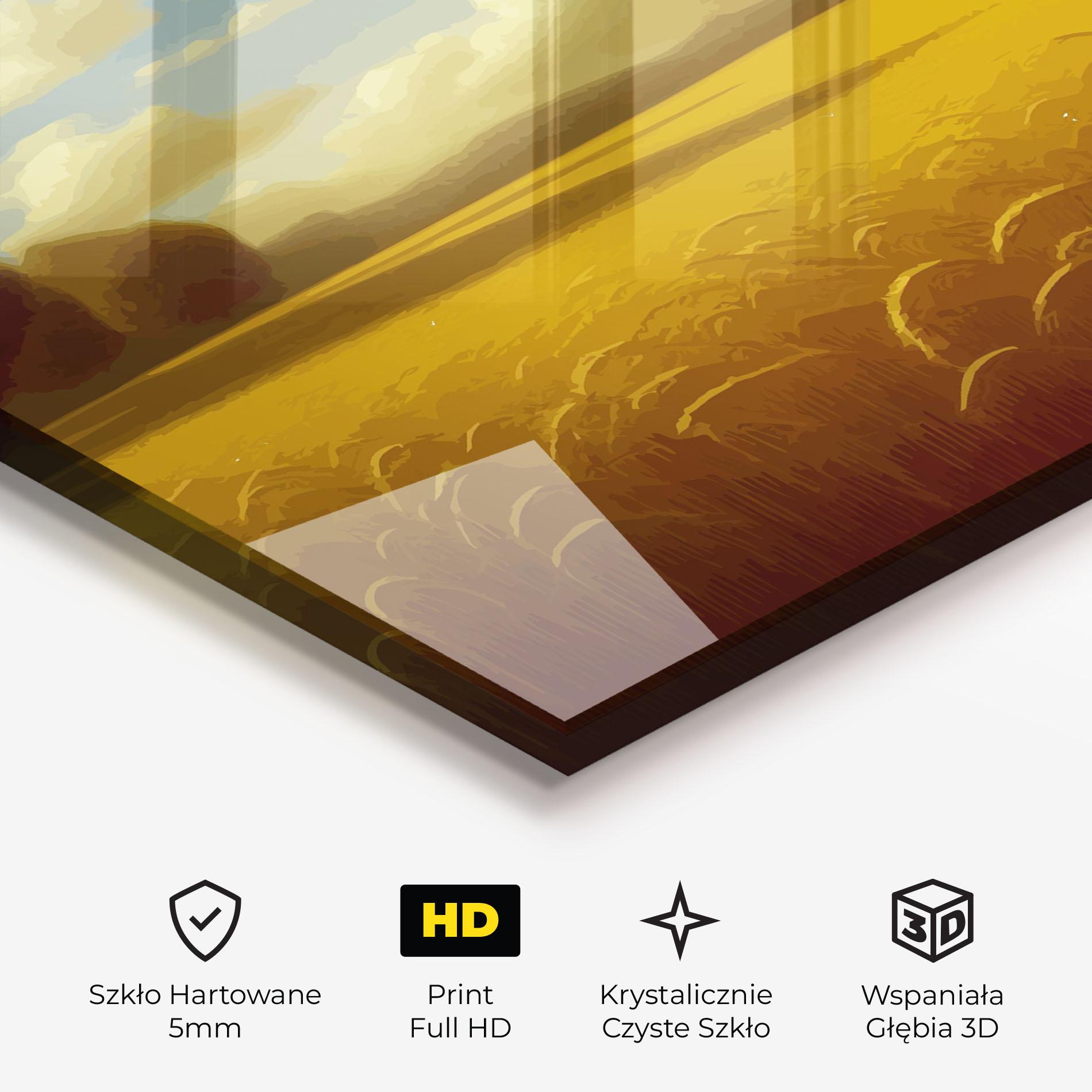 Obraz na Szkle Cloud Rural Yellow mockup 3