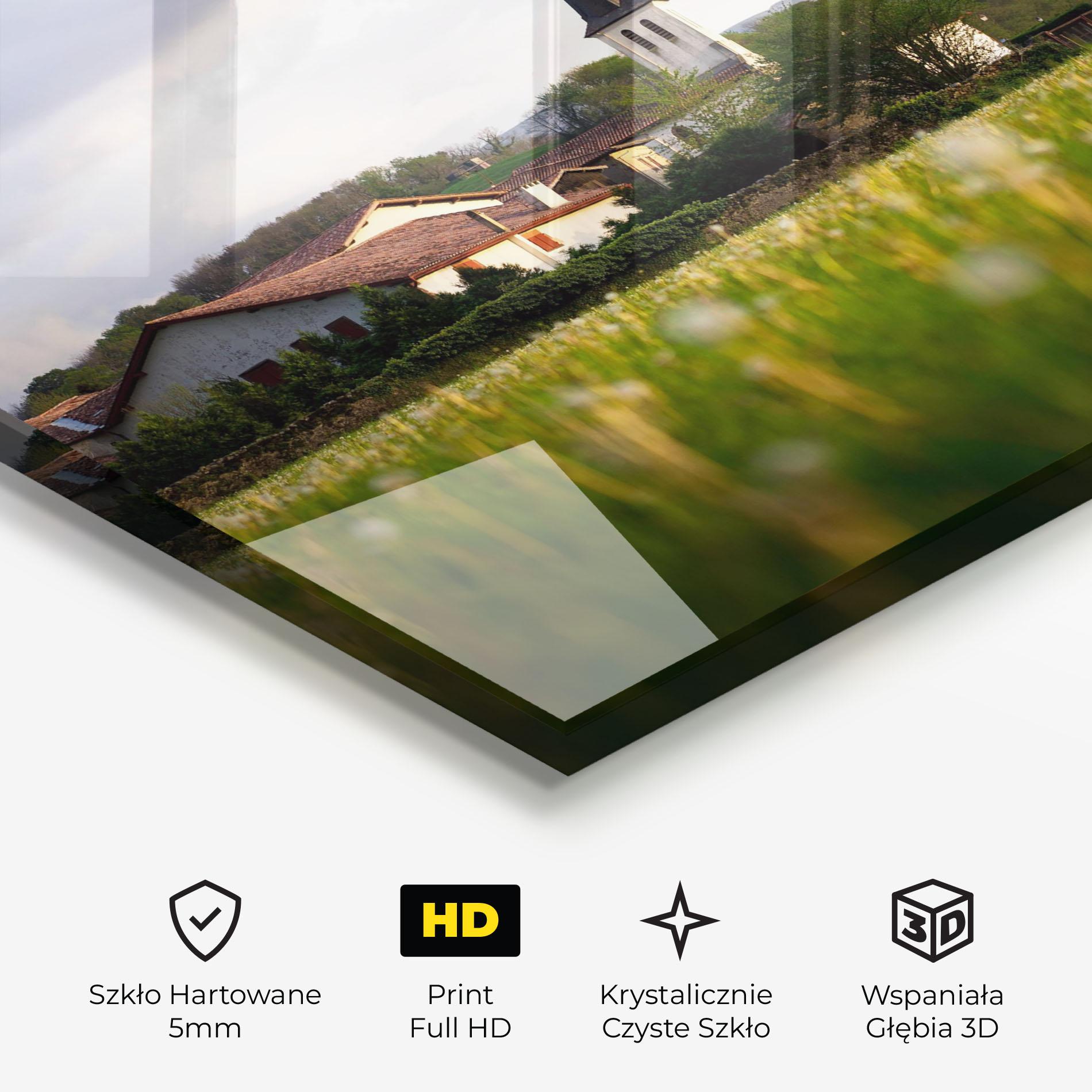 Obraz na Szkle Land Church mockup 3