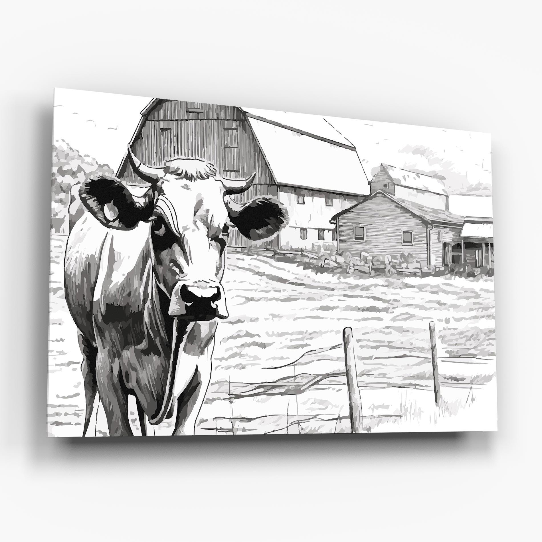Obraz na Szkle Farm Cow mockup 6