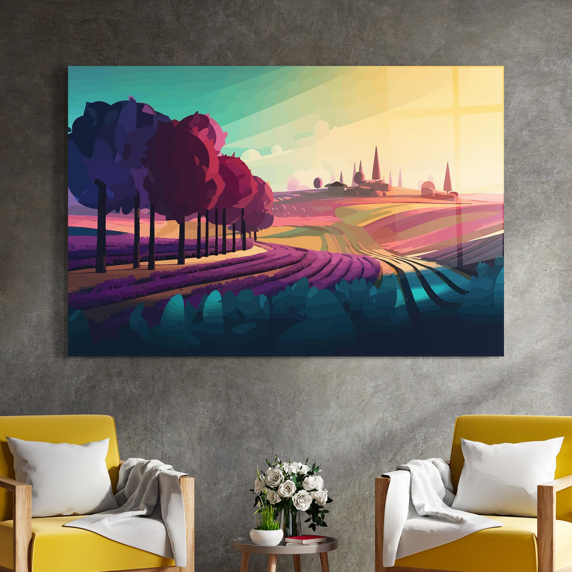 Obraz na Szkle Beautiful Rural View mockup 4