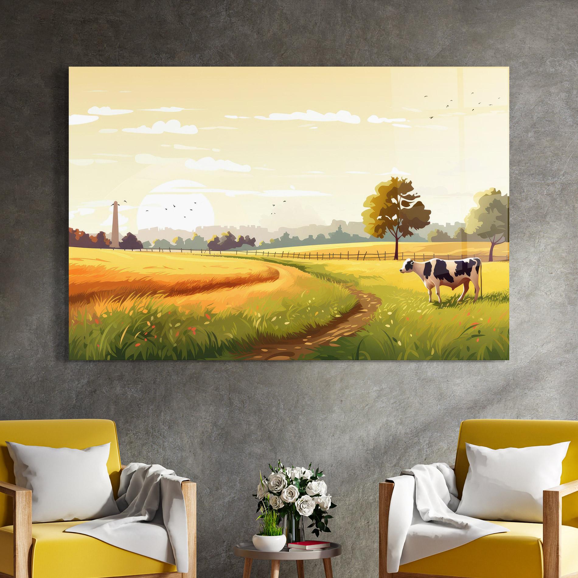 Obraz na Szkle Grazing Farm mockup 4