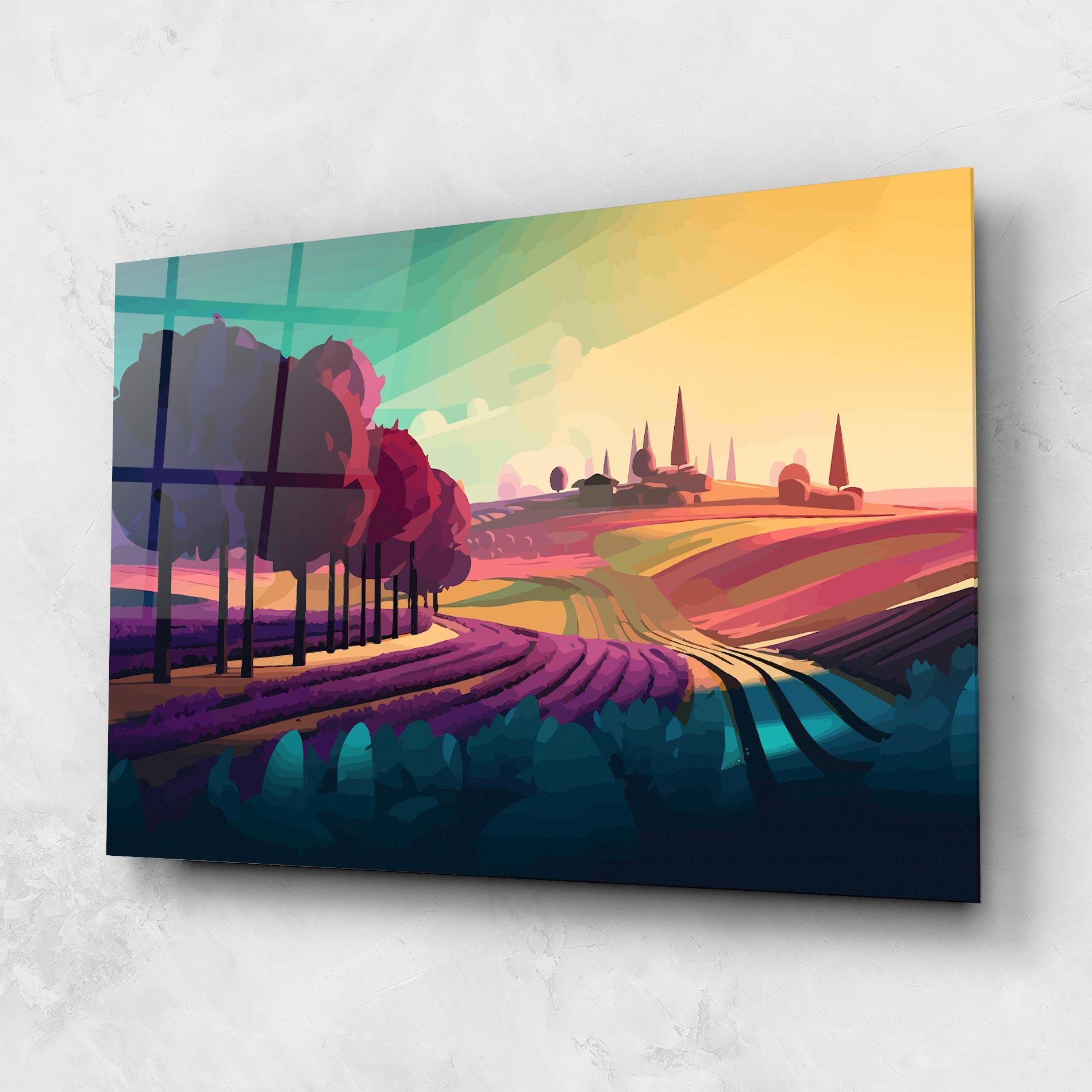 Obraz na Szkle Beautiful Rural View mockup 1