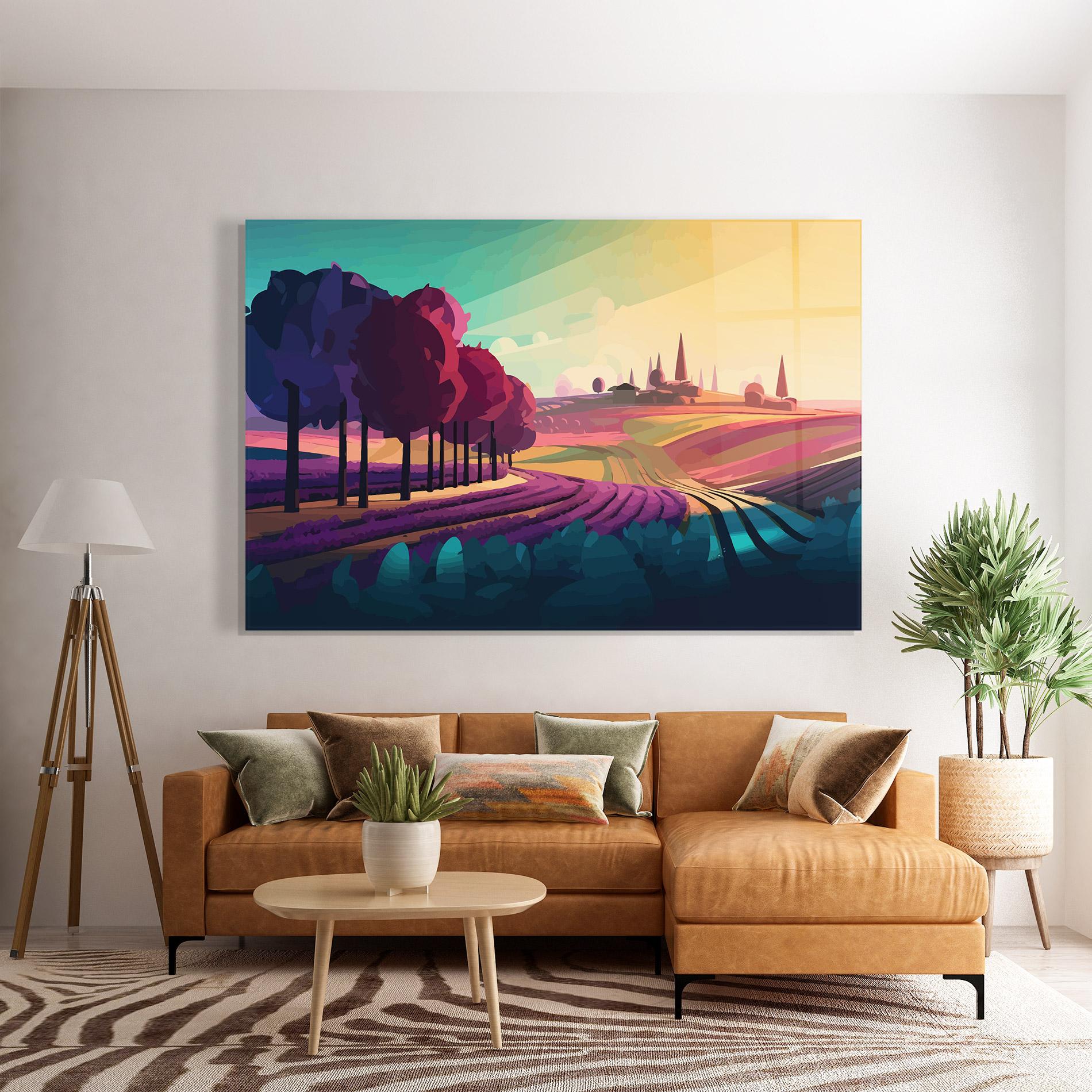 Obraz na Szkle Beautiful Rural View mockup 7