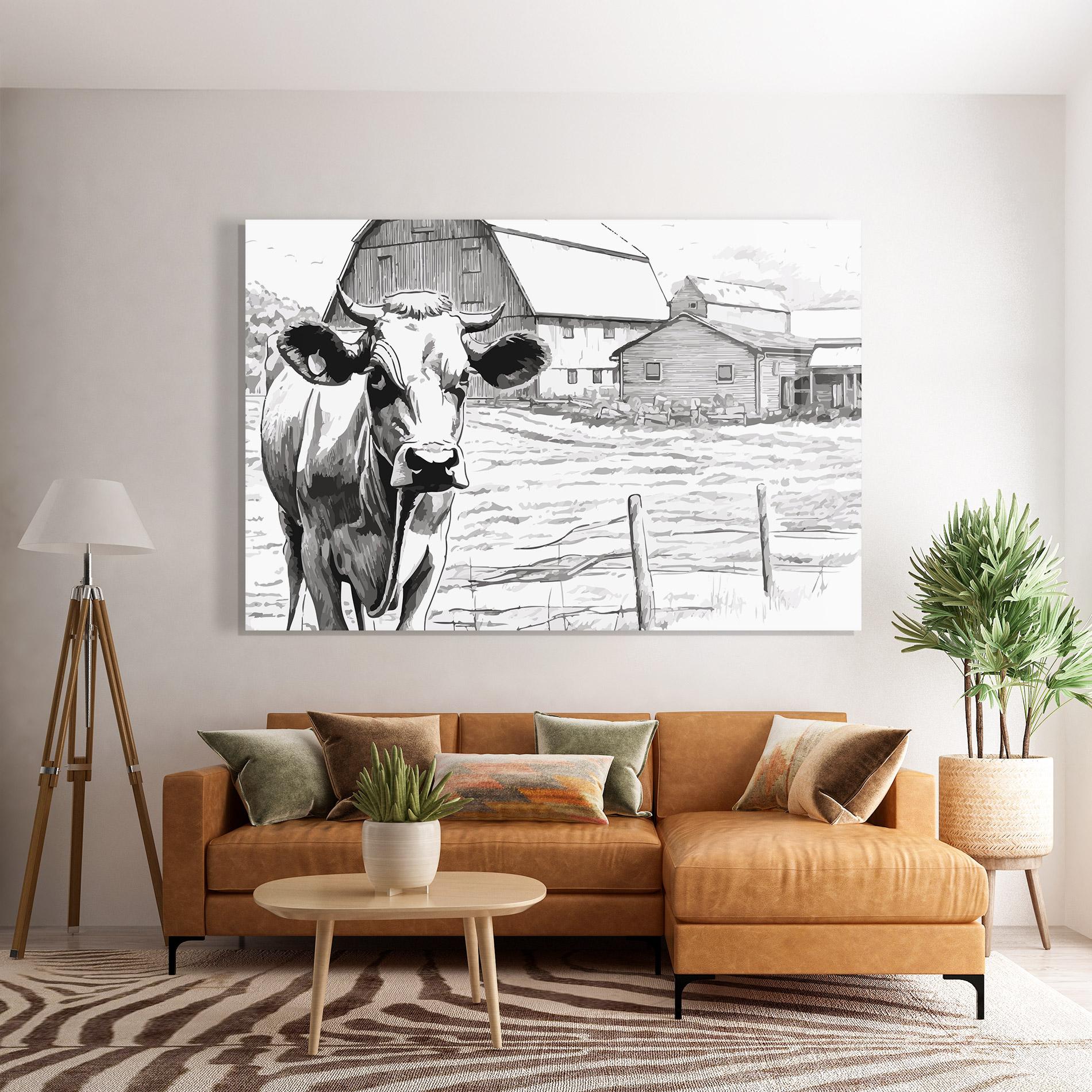 Obraz na Szkle Farm Cow mockup 7