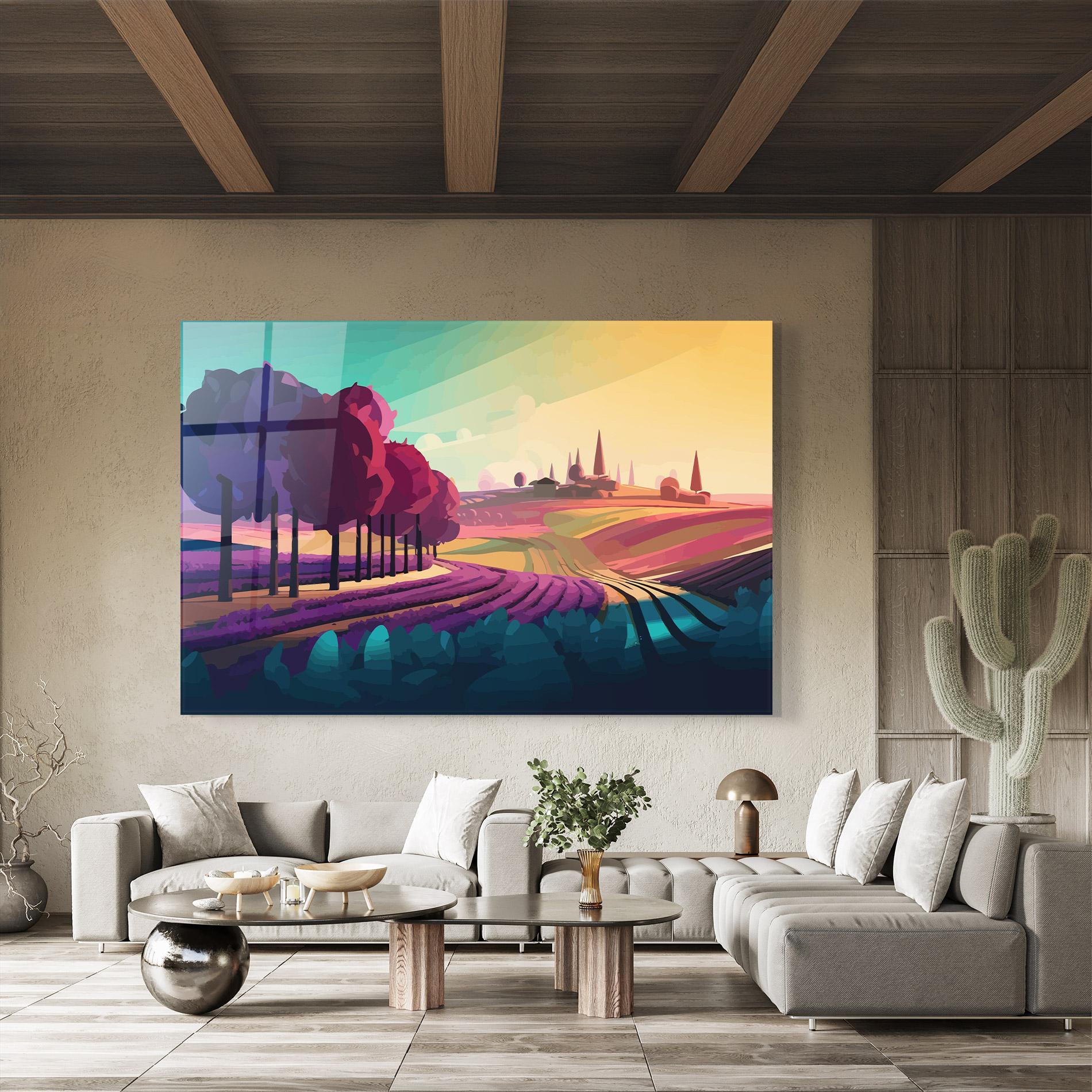 Obraz na Szkle Beautiful Rural View mockup 8