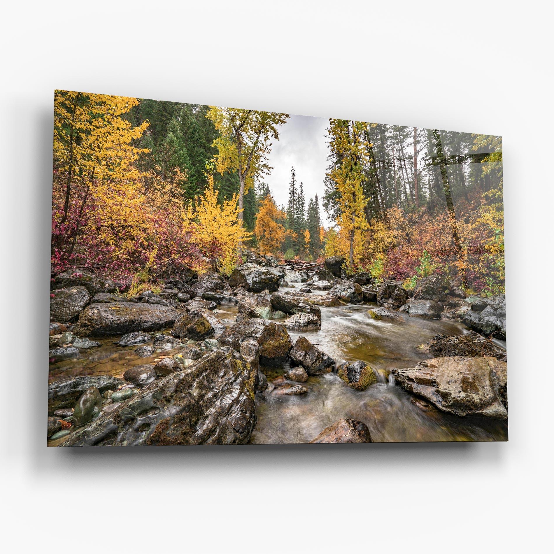 Obraz na Szkle Autumn Stream mockup 6
