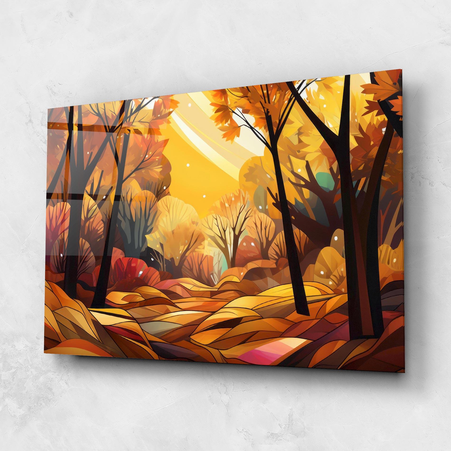 Obraz na Szkle Autumn Forest Art mockup 1