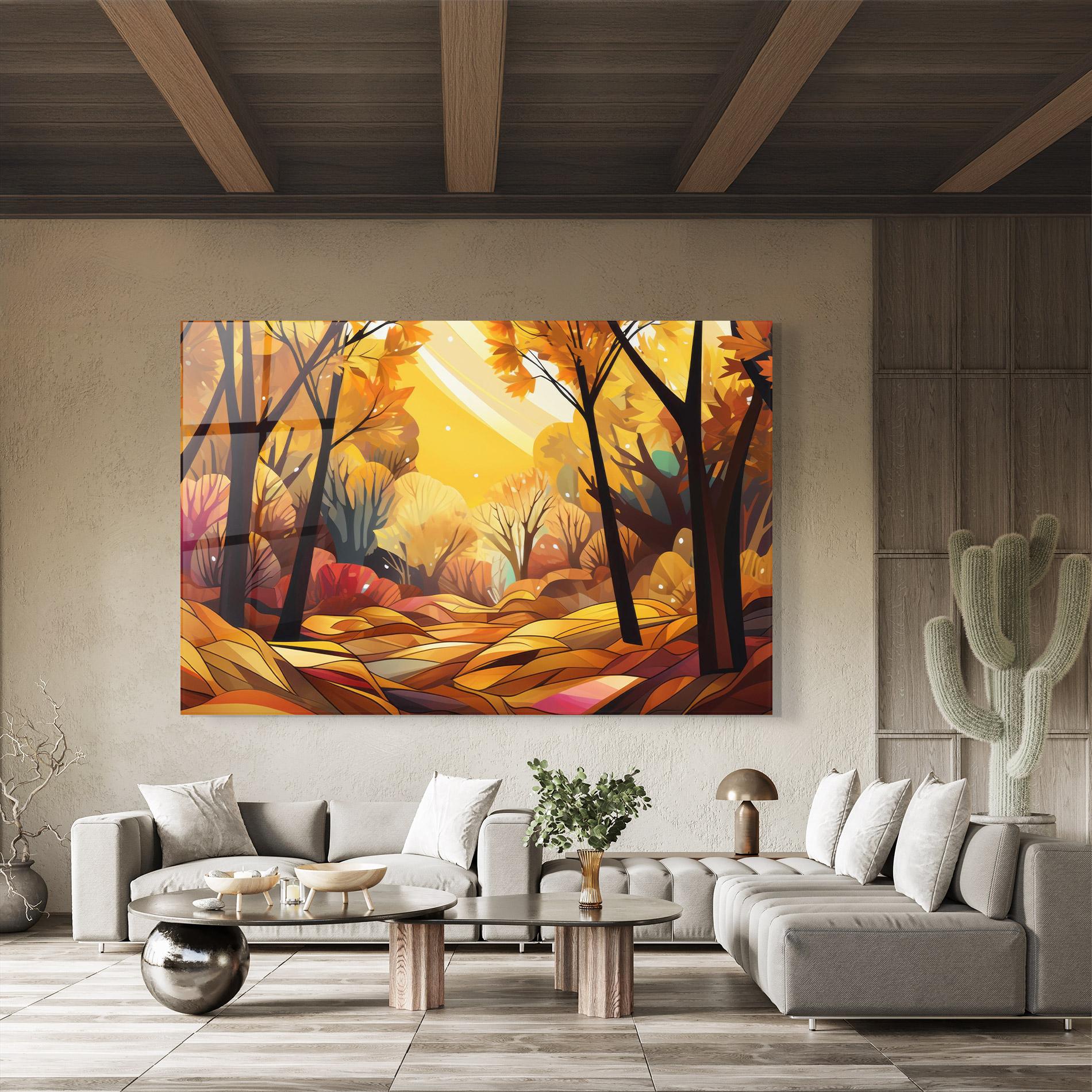 Obraz na Szkle Autumn Forest Art mockup 8