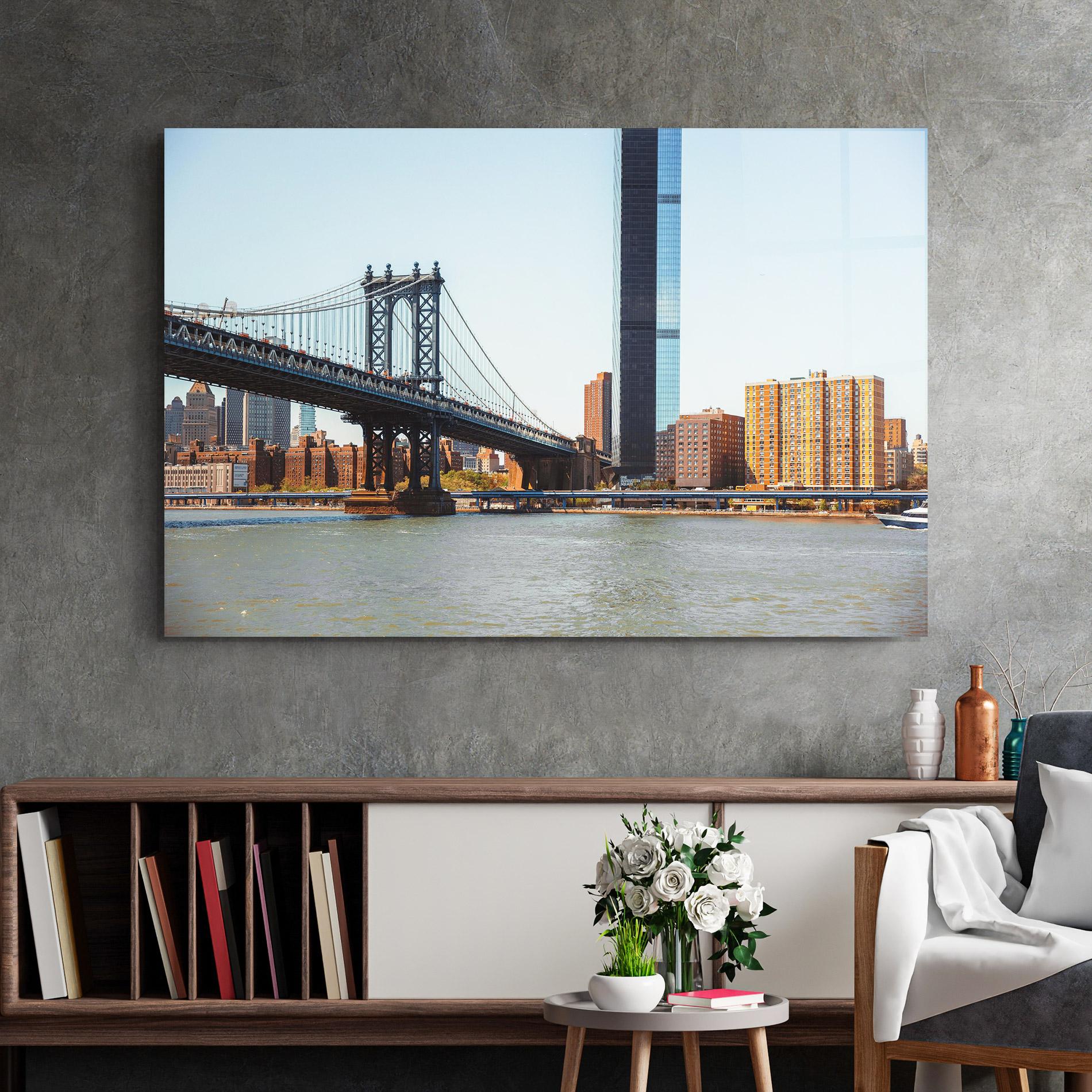 Obraz na Szkle Big City Bridge mockup 2