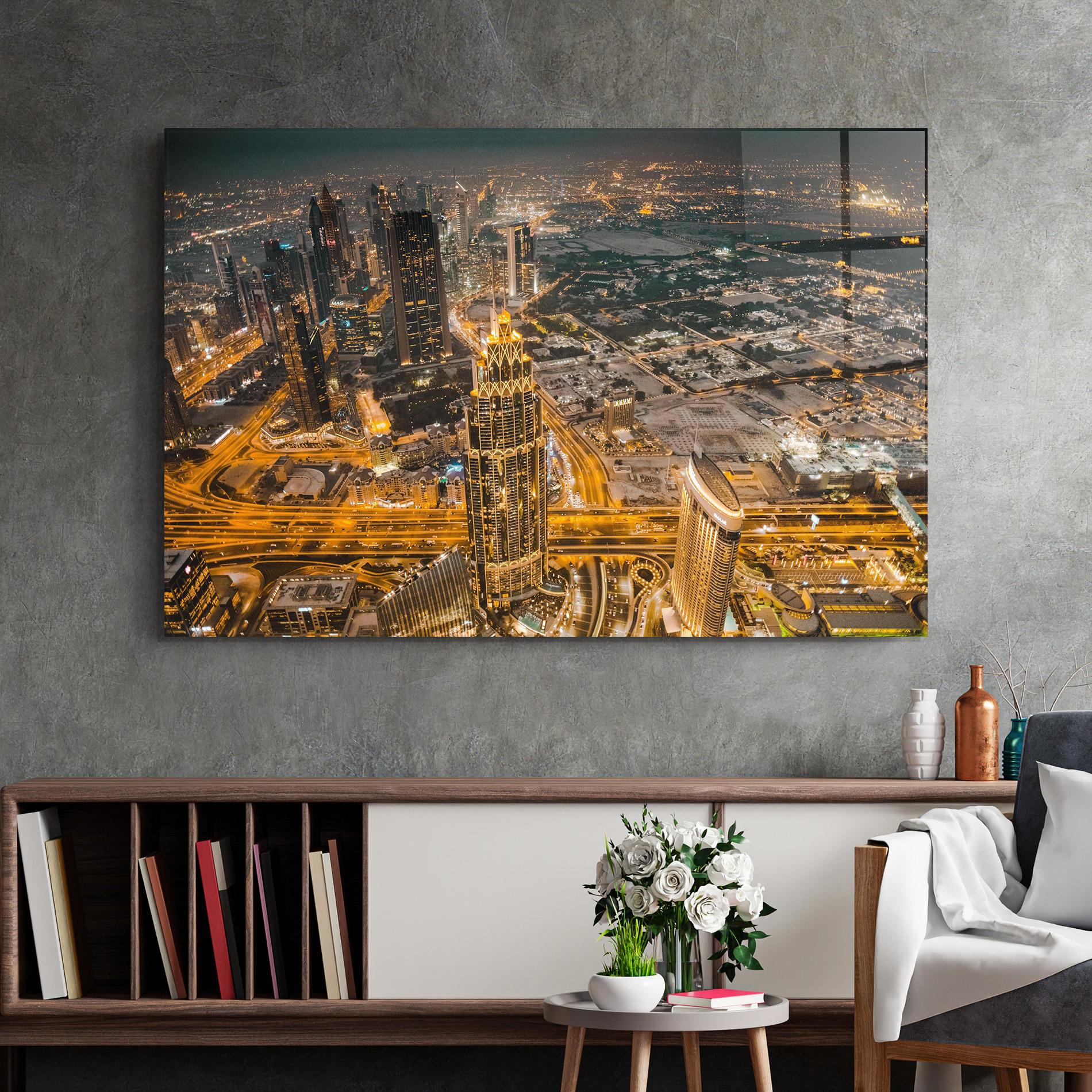 Obraz na Szkle Dubai Lights mockup 2