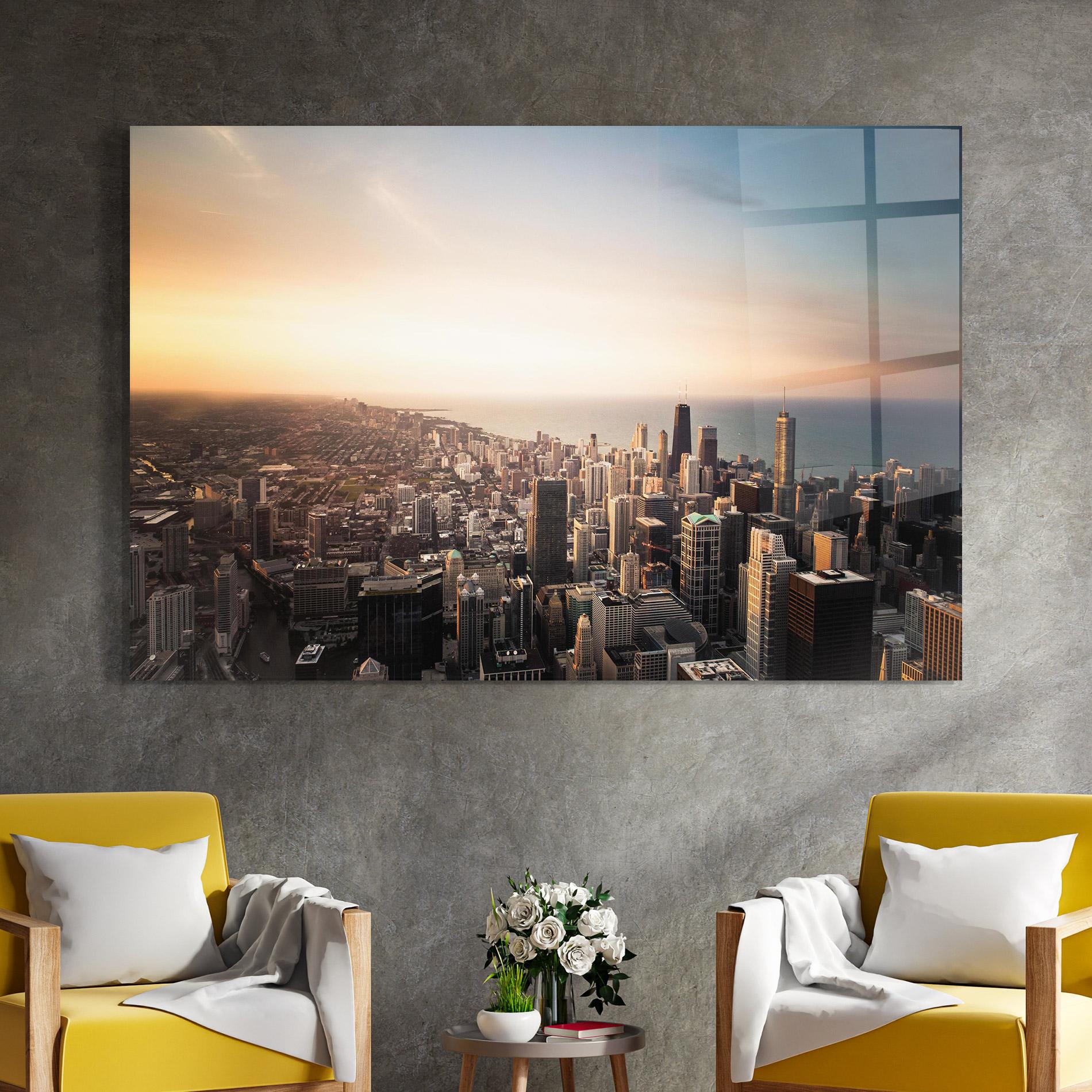 Obraz na Szkle City Buildings mockup 4