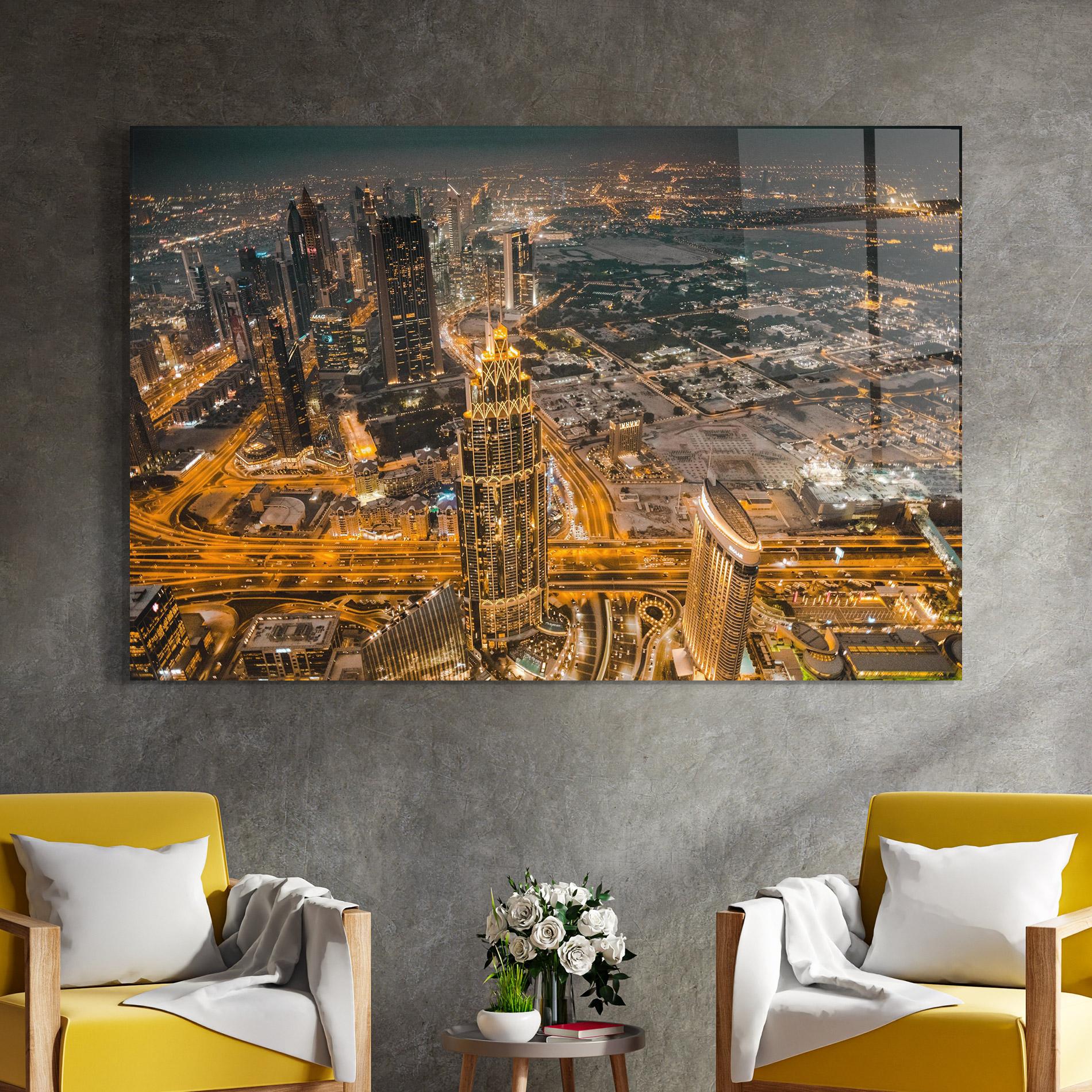 Obraz na Szkle Dubai Lights mockup 4