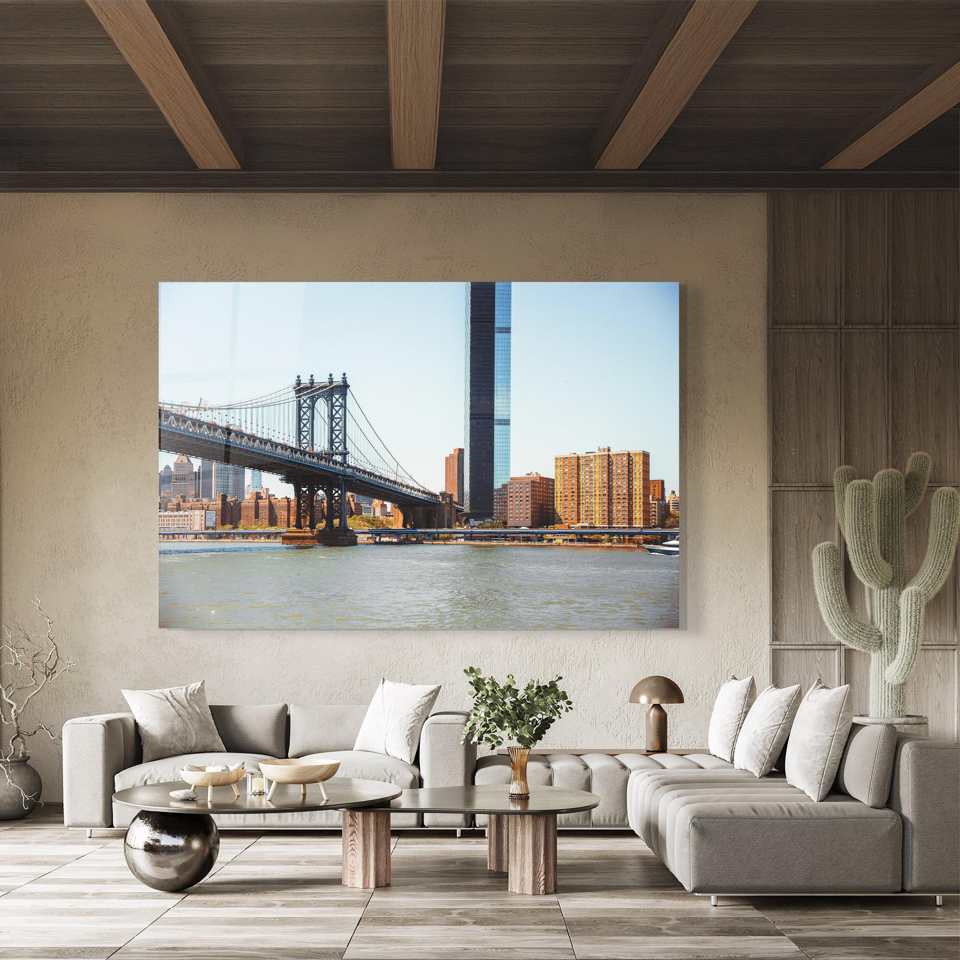 Obraz na Szkle Big City Bridge mockup 8