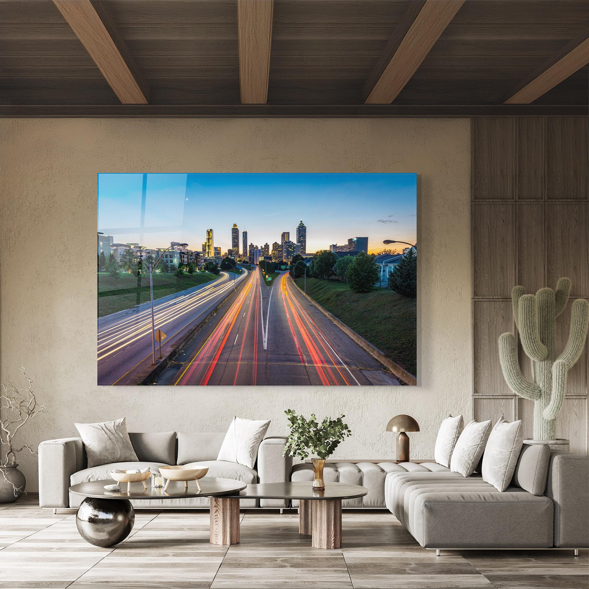 Obraz na Szkle Car Lights City mockup 8