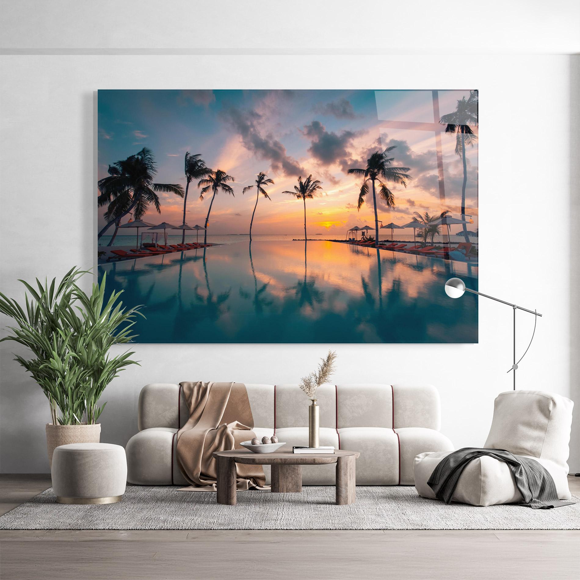 Obraz na Szkle Tropical Beach mockup 9