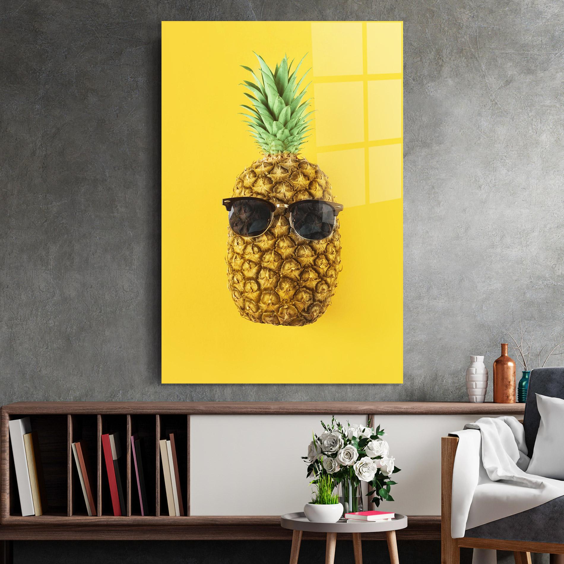 Obraz na Szkle Fresh Pineapple mockup 2