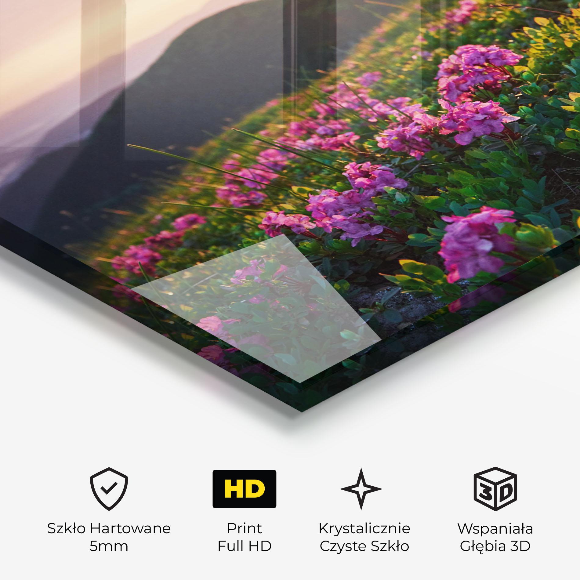 Obraz na Szkle Purple Summer Flowers mockup 3