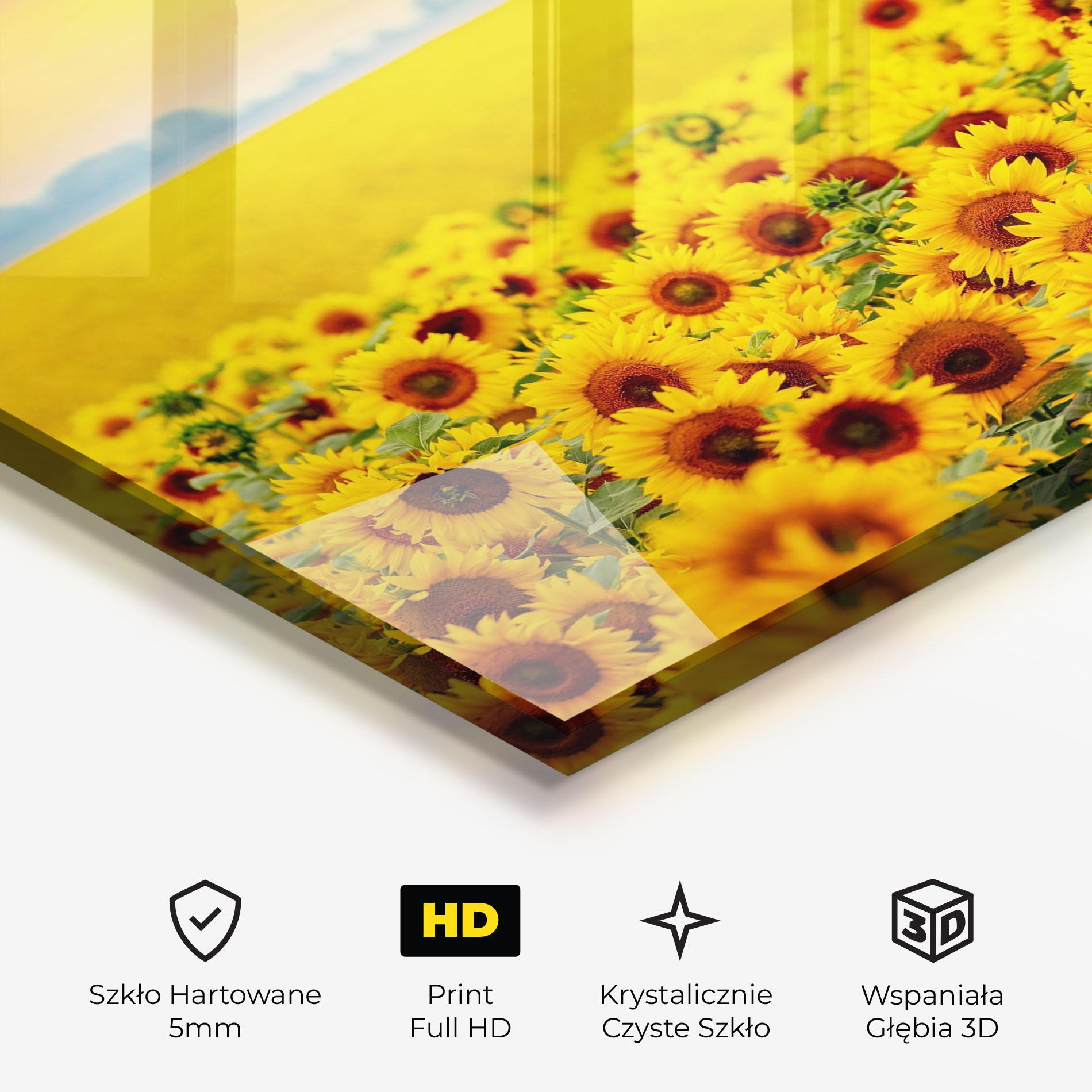 Obraz na Szkle Yellow Sunflowers mockup 3