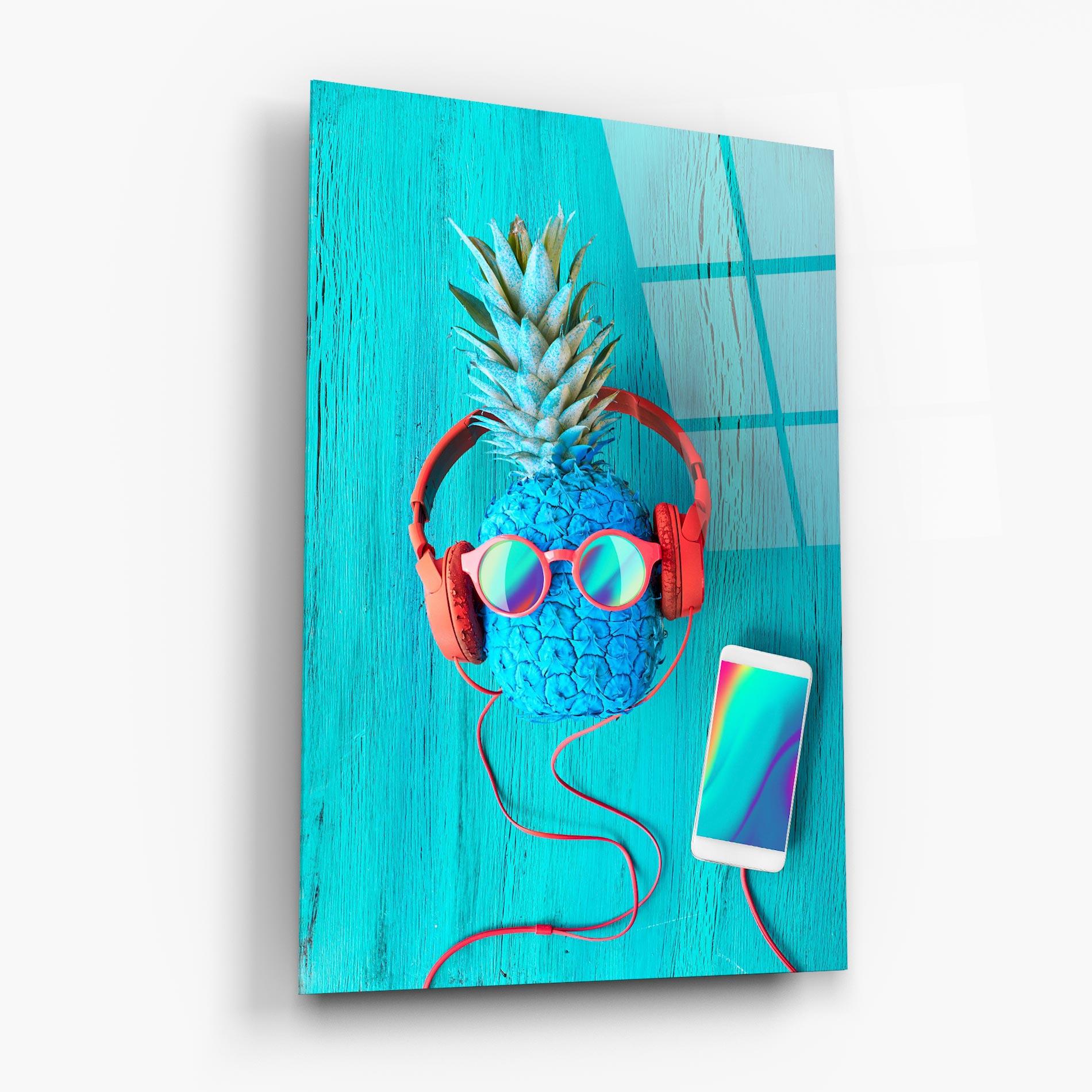 Obraz na Szkle Blue Pineapple mockup 6