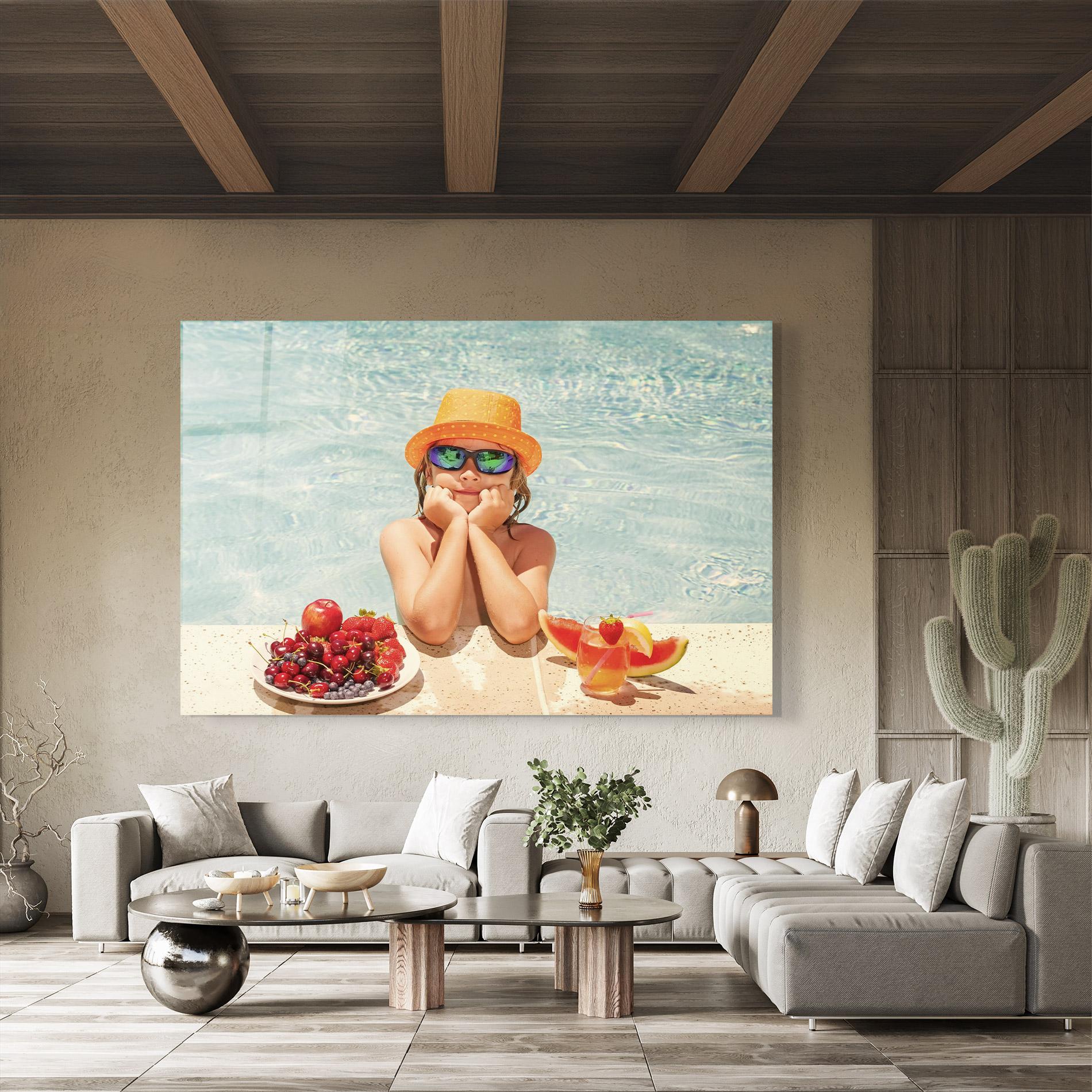 Obraz na Szkle Child Swimming mockup 8