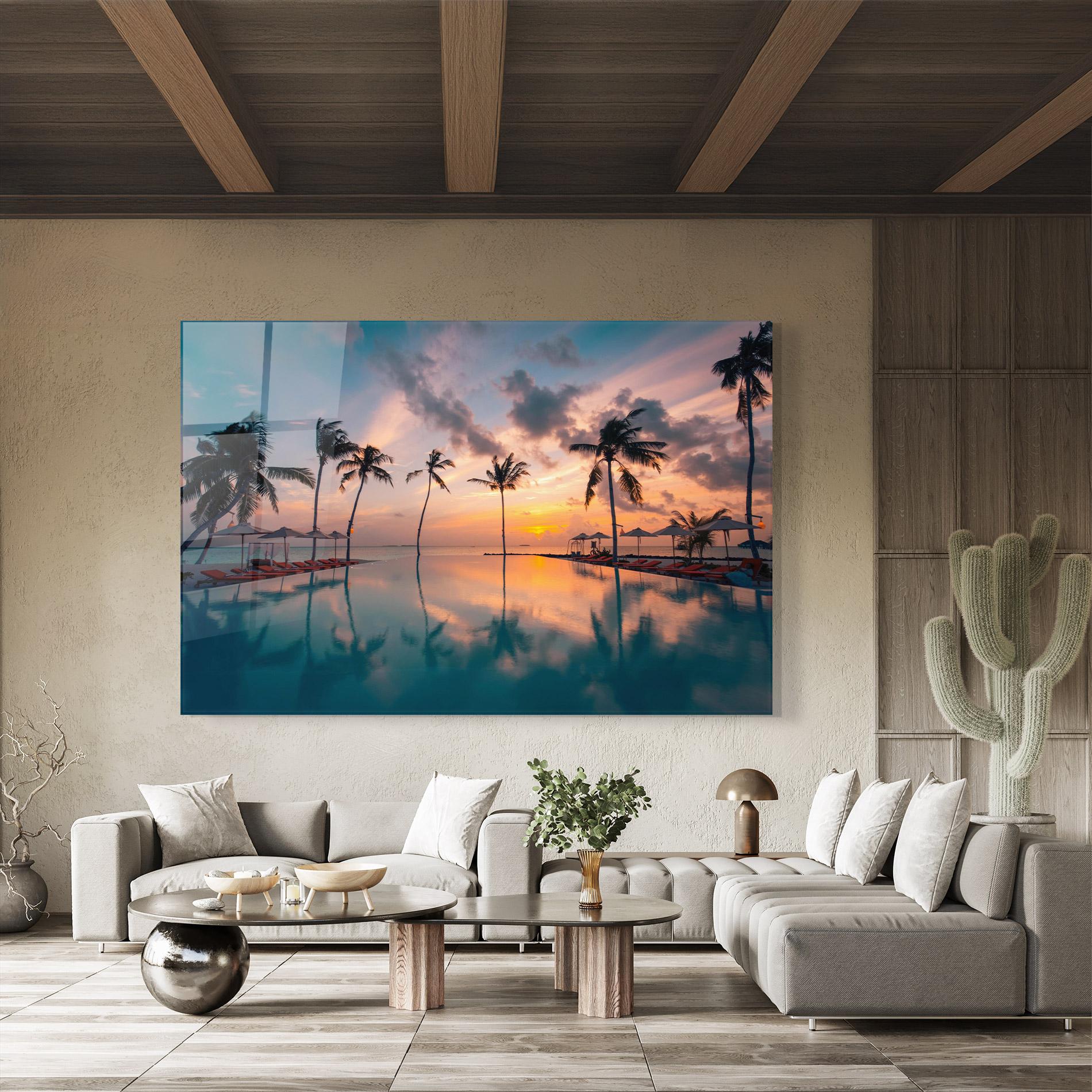 Obraz na Szkle Tropical Beach mockup 8