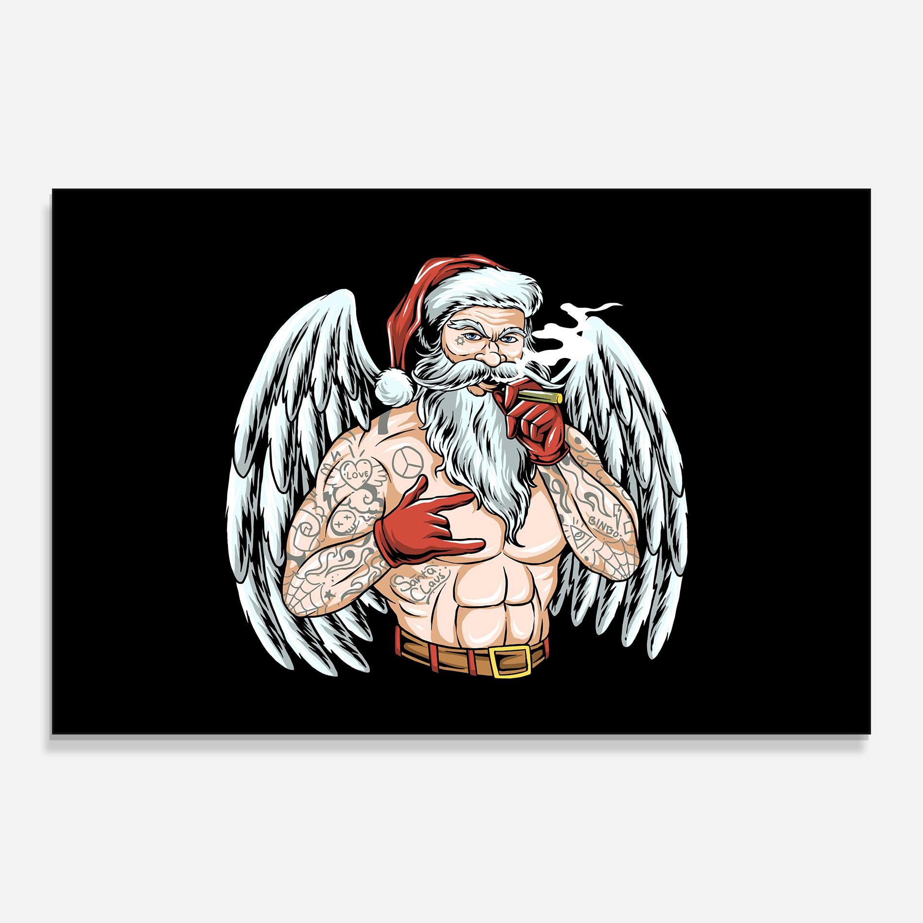 Obraz na Szkle Santa Wings mockup 0