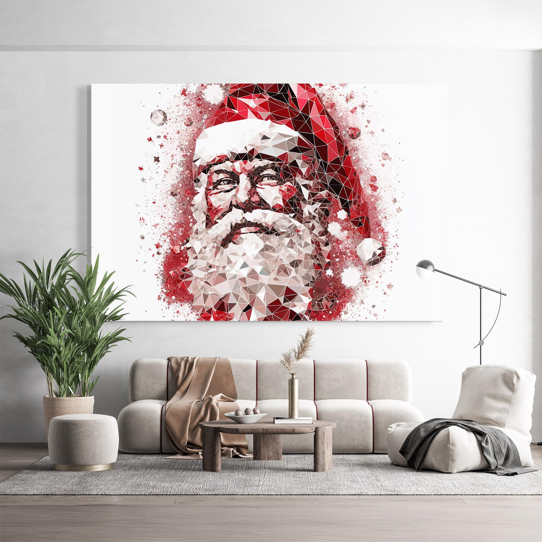 Obraz na Szkle Red Santa Art mockup 9