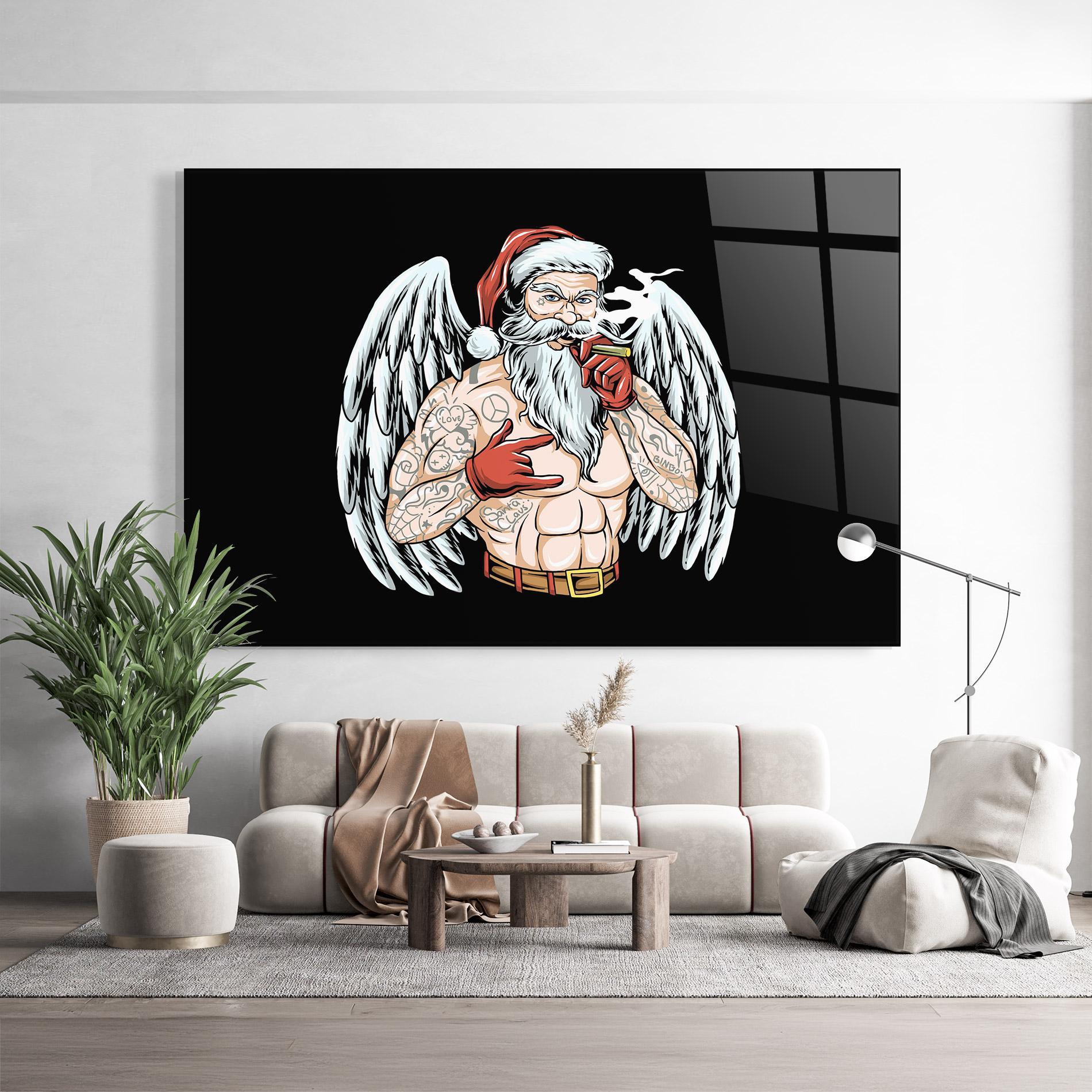 Obraz na Szkle Santa Wings mockup 9