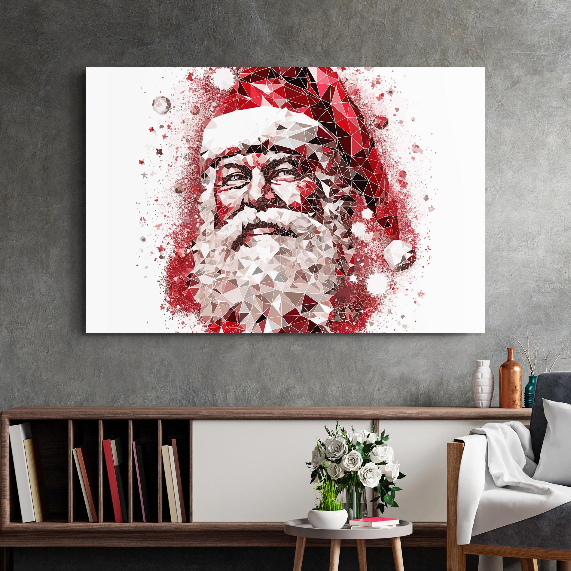 Obraz na Szkle Red Santa Art mockup 2