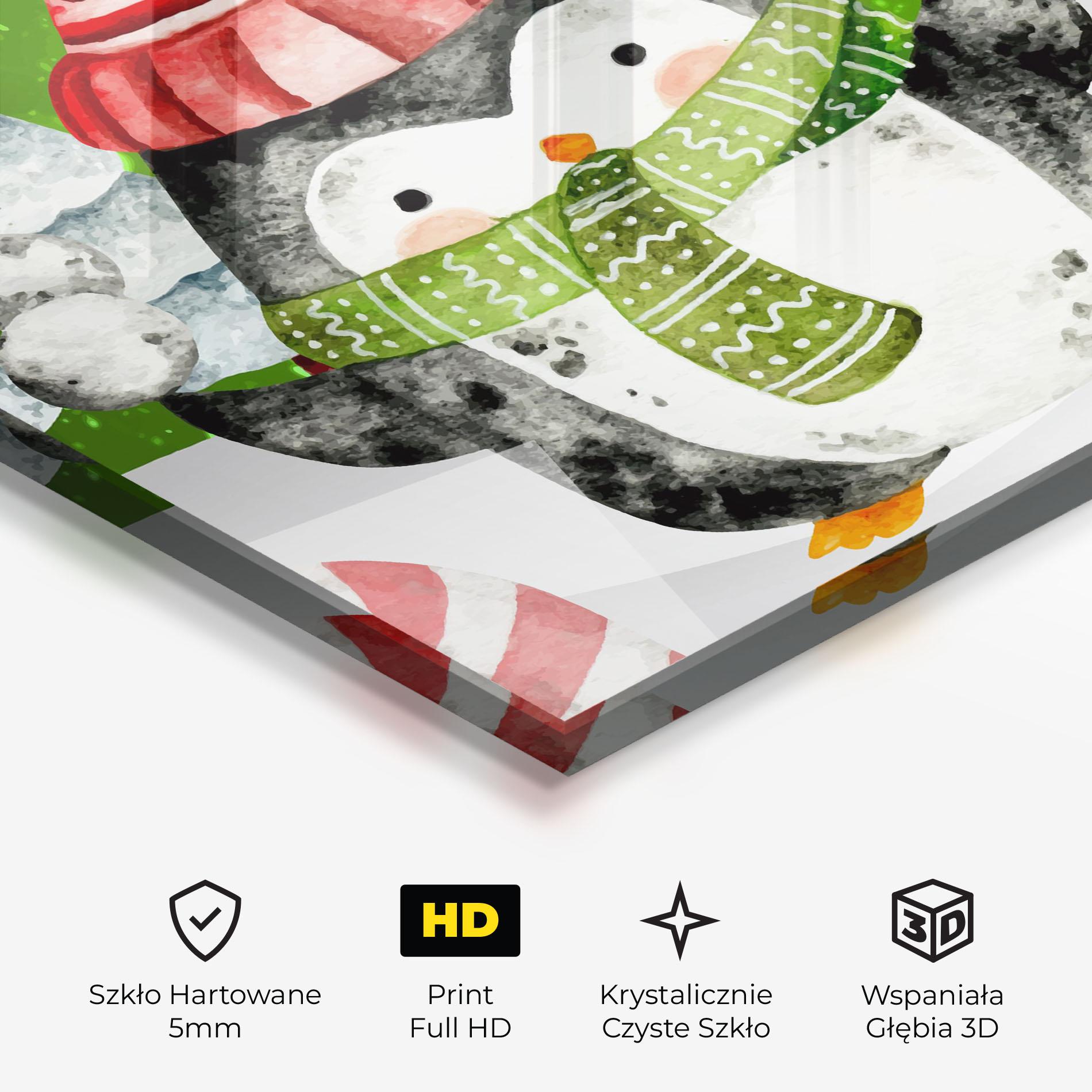 Obraz na Szkle Green Pinguin mockup 3