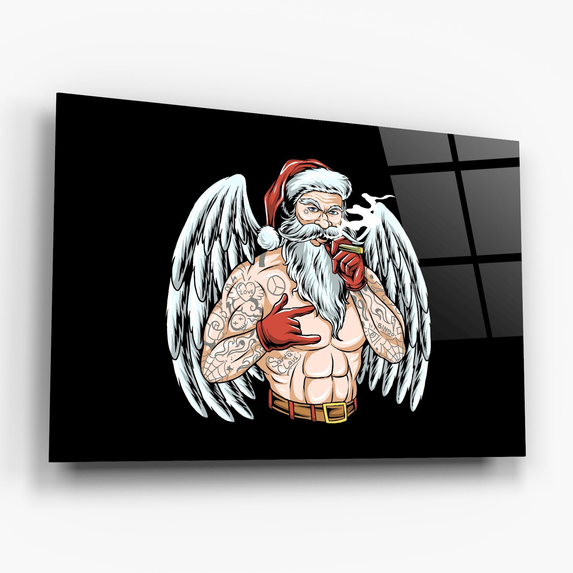 Obraz na Szkle Santa Wings mockup 6