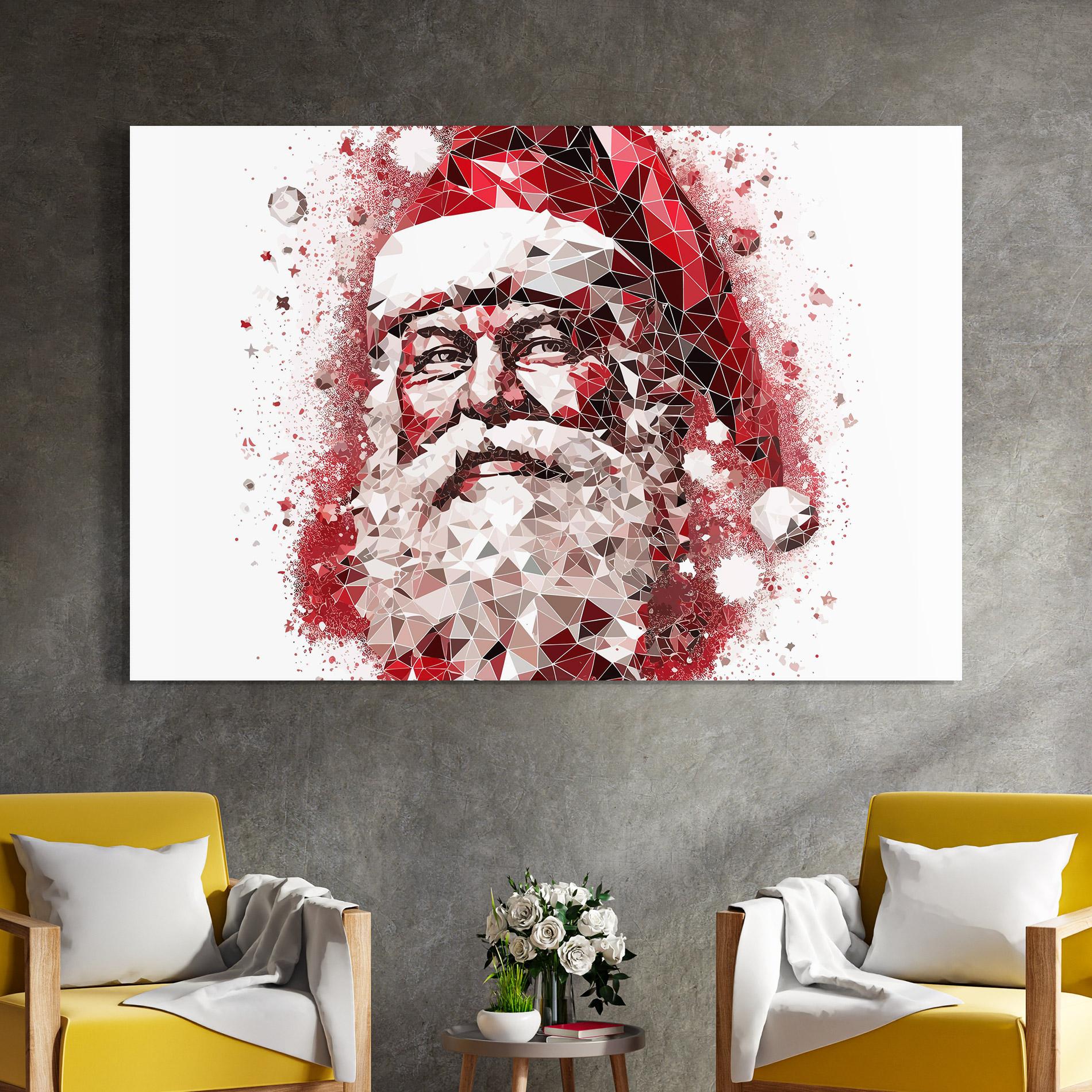 Obraz na Szkle Red Santa Art mockup 4