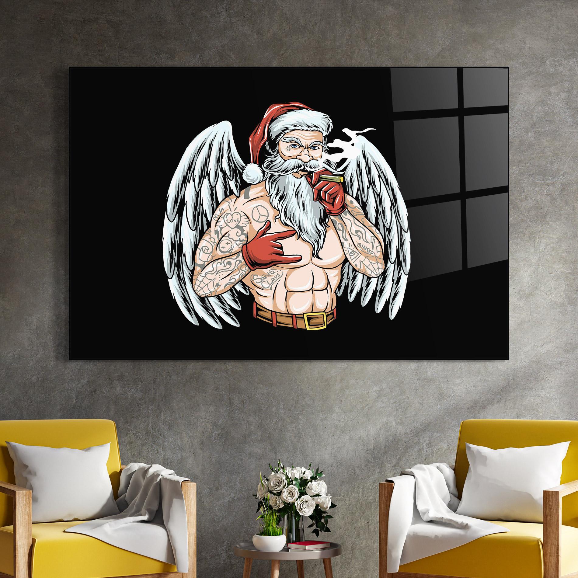 Obraz na Szkle Santa Wings mockup 4