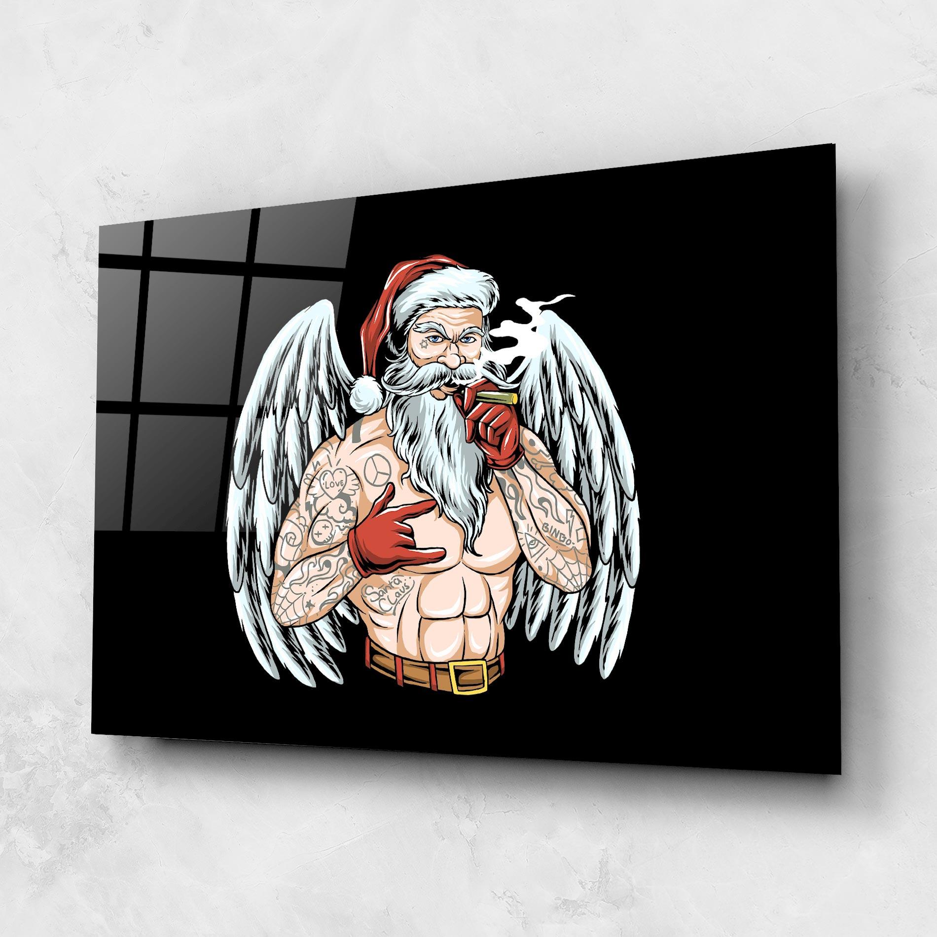 Obraz na Szkle Santa Wings mockup 1