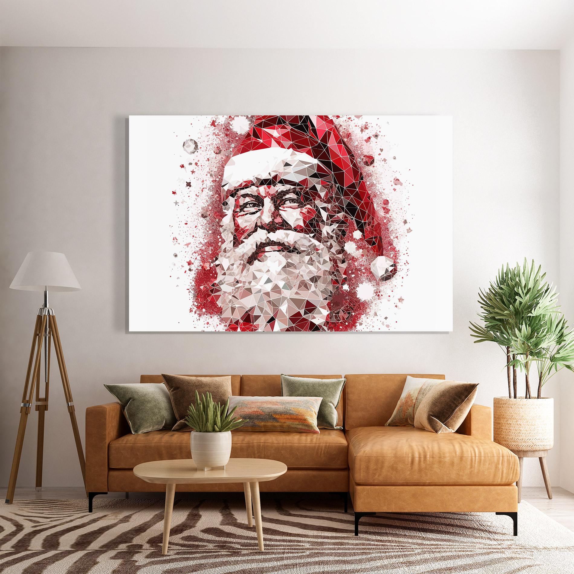Obraz na Szkle Red Santa Art mockup 7